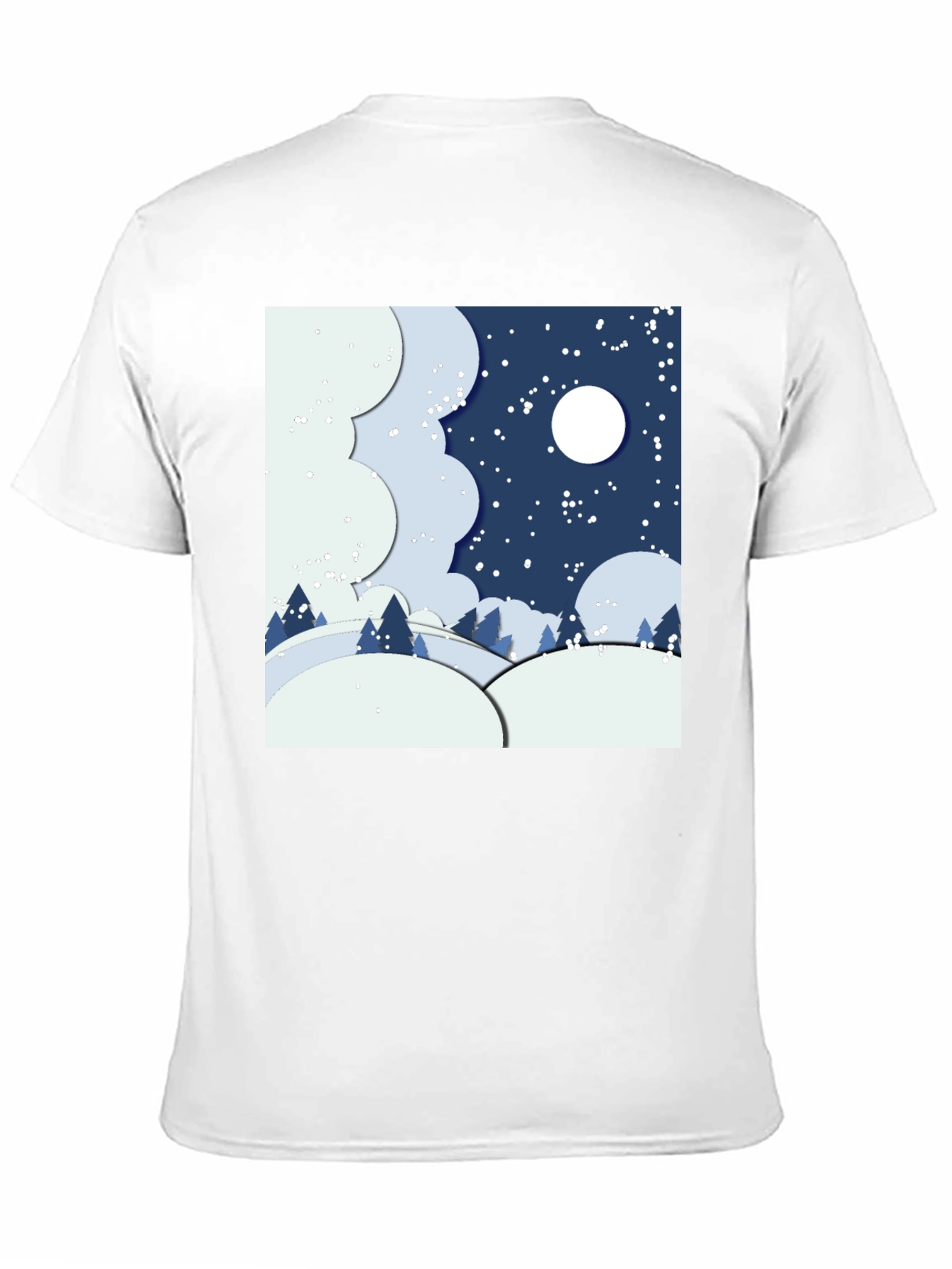 Winter Nightscape Graphic Tee - Stylish Comfort