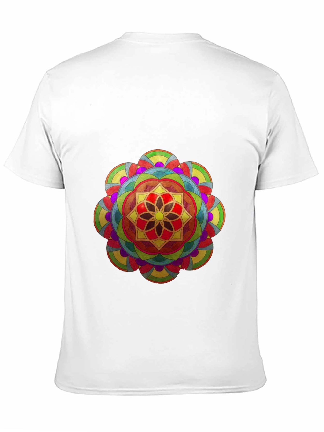 Vibrant Mandala Graphic Black T-Shirt