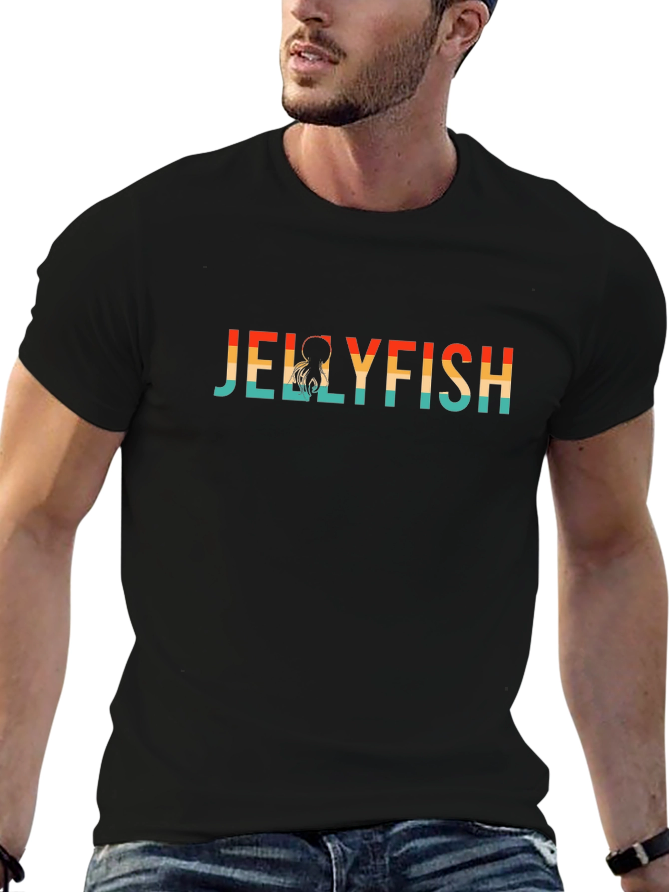 Retro Jellyfish Graphic T-Shirt