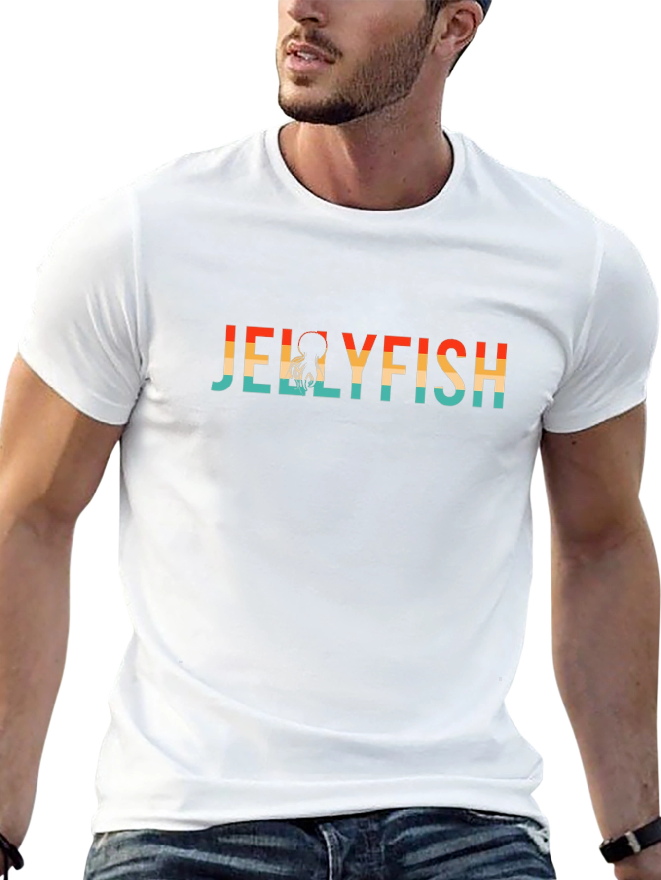 Retro Jellyfish Graphic T-Shirt