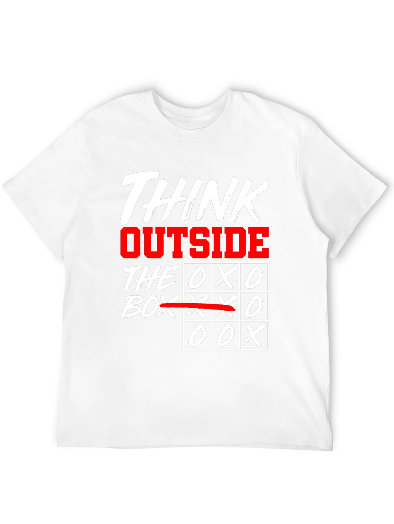 Think Outside the Box T-Shirt - Tic-Tac-Toe Design