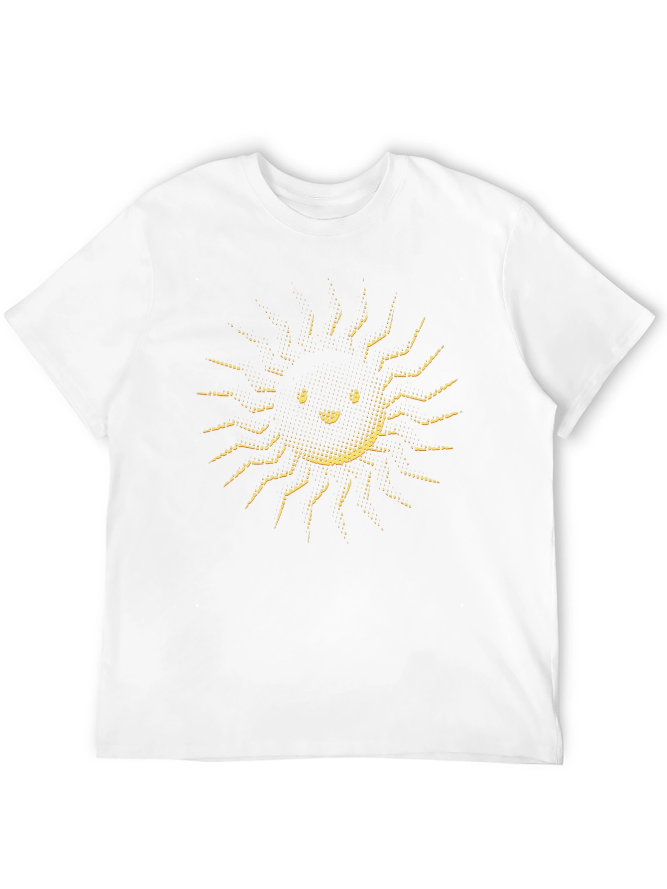 Smiling Sun Graphic Tee - Soft Black Cotton T-Shirt