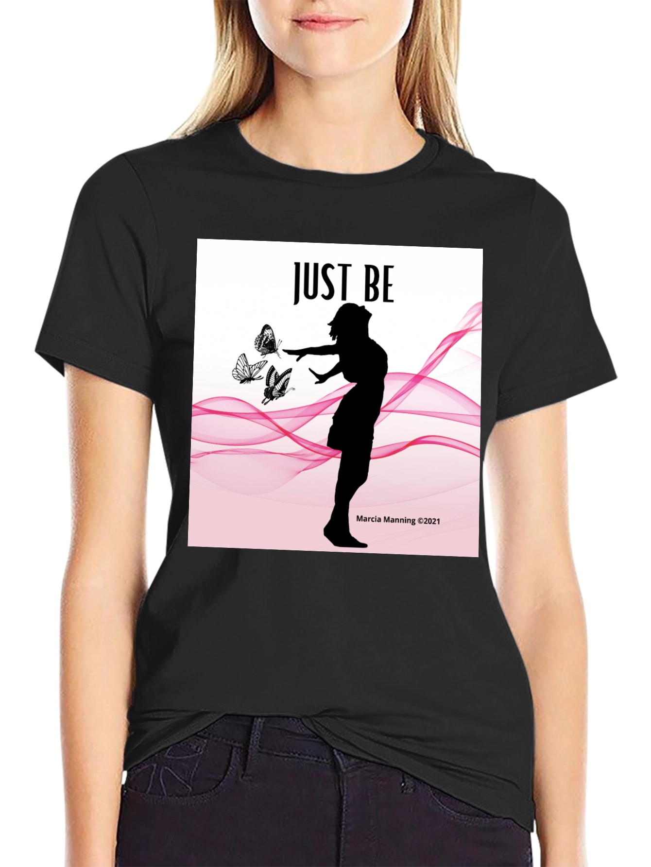 Just Be Womens Silhouette T-Shirt