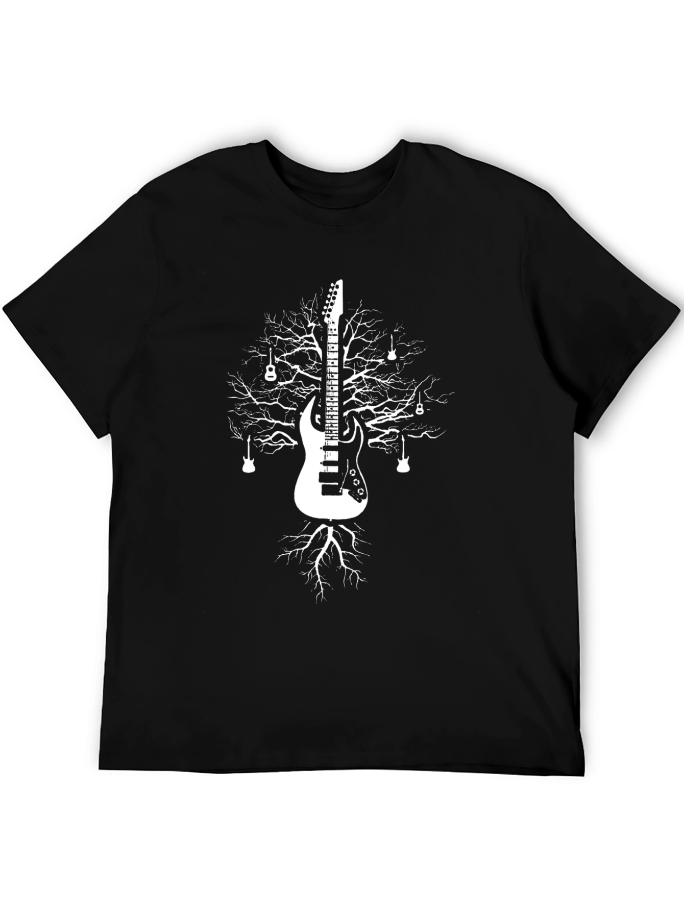 Guitar Tree Graphic T-Shirt - Black
