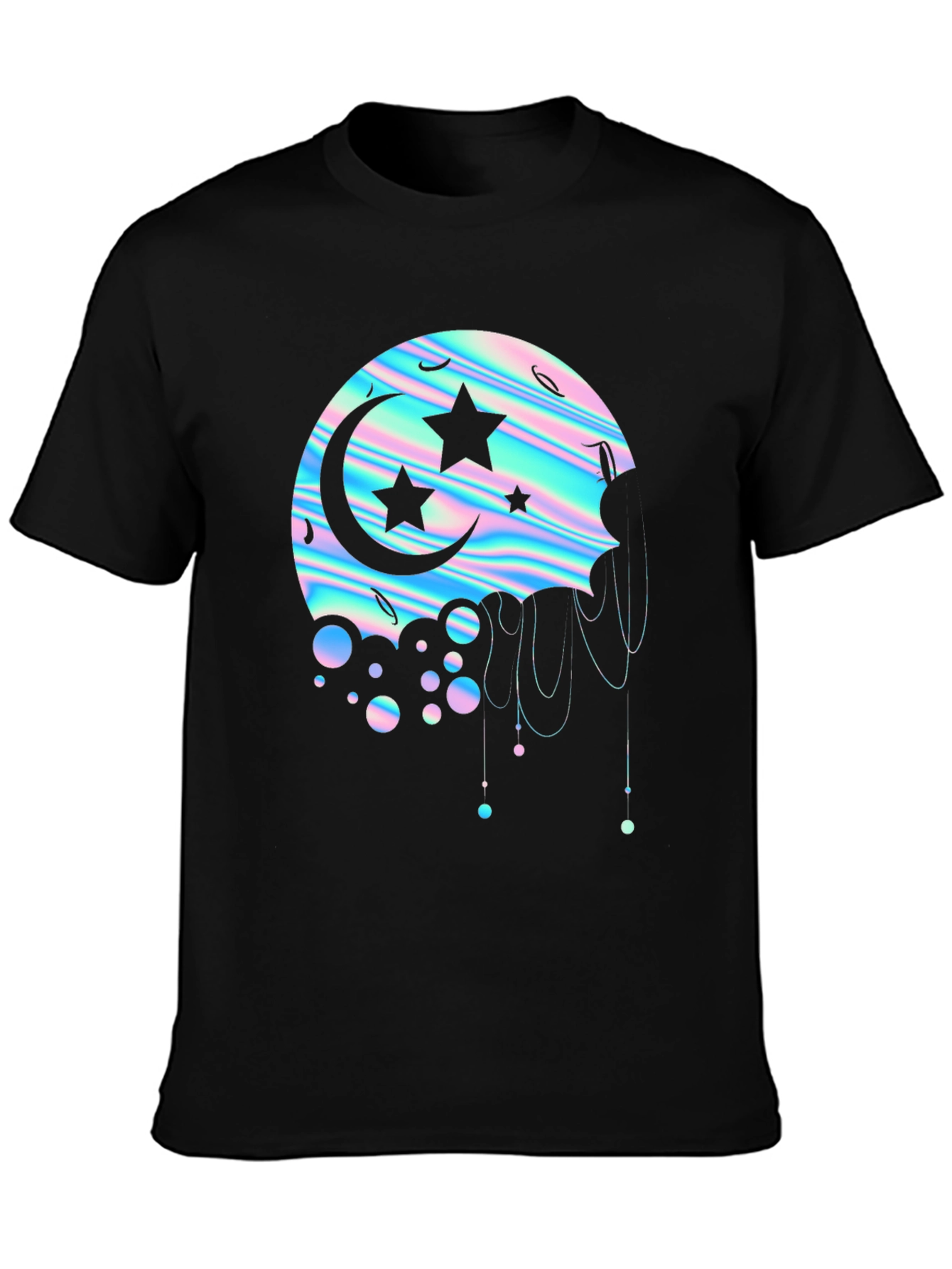 Holographic Moon & Stars Graphic Tee