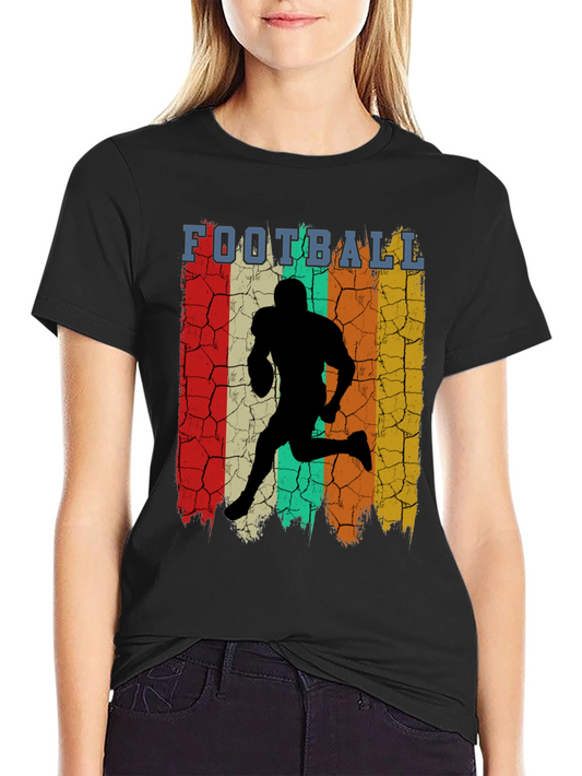 Vintage Football Player Graphic T-Shirt