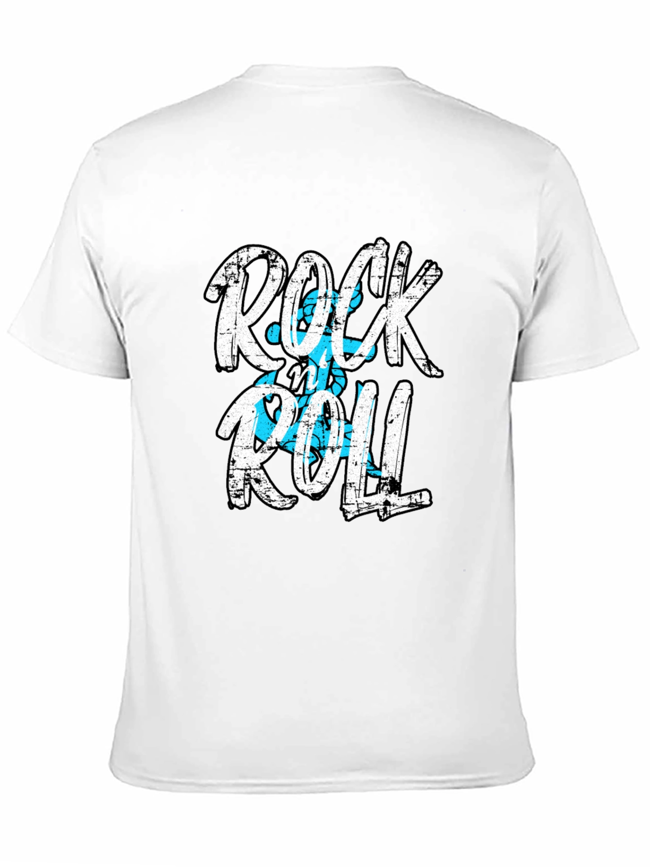Rock and Roll Graphic Print Black T-Shirt