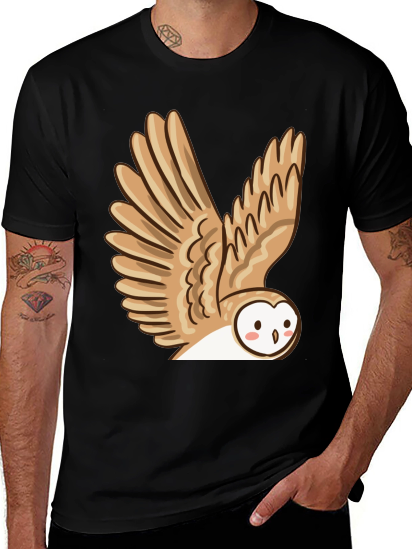 Owl Graphic T-Shirt - Cute Bird Tee