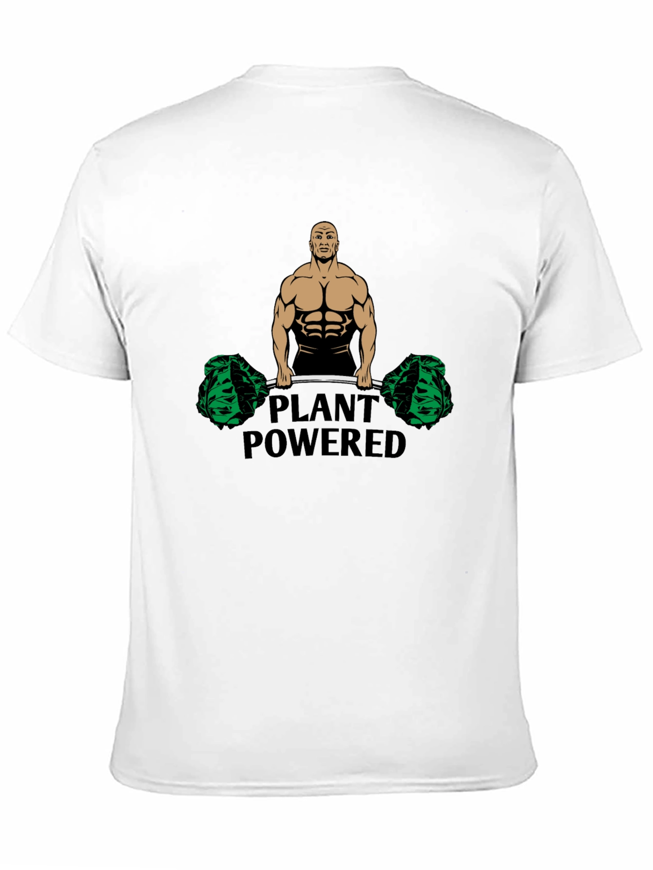 Plant Powered Black T-Shirt - Vegan Fitness Apparel