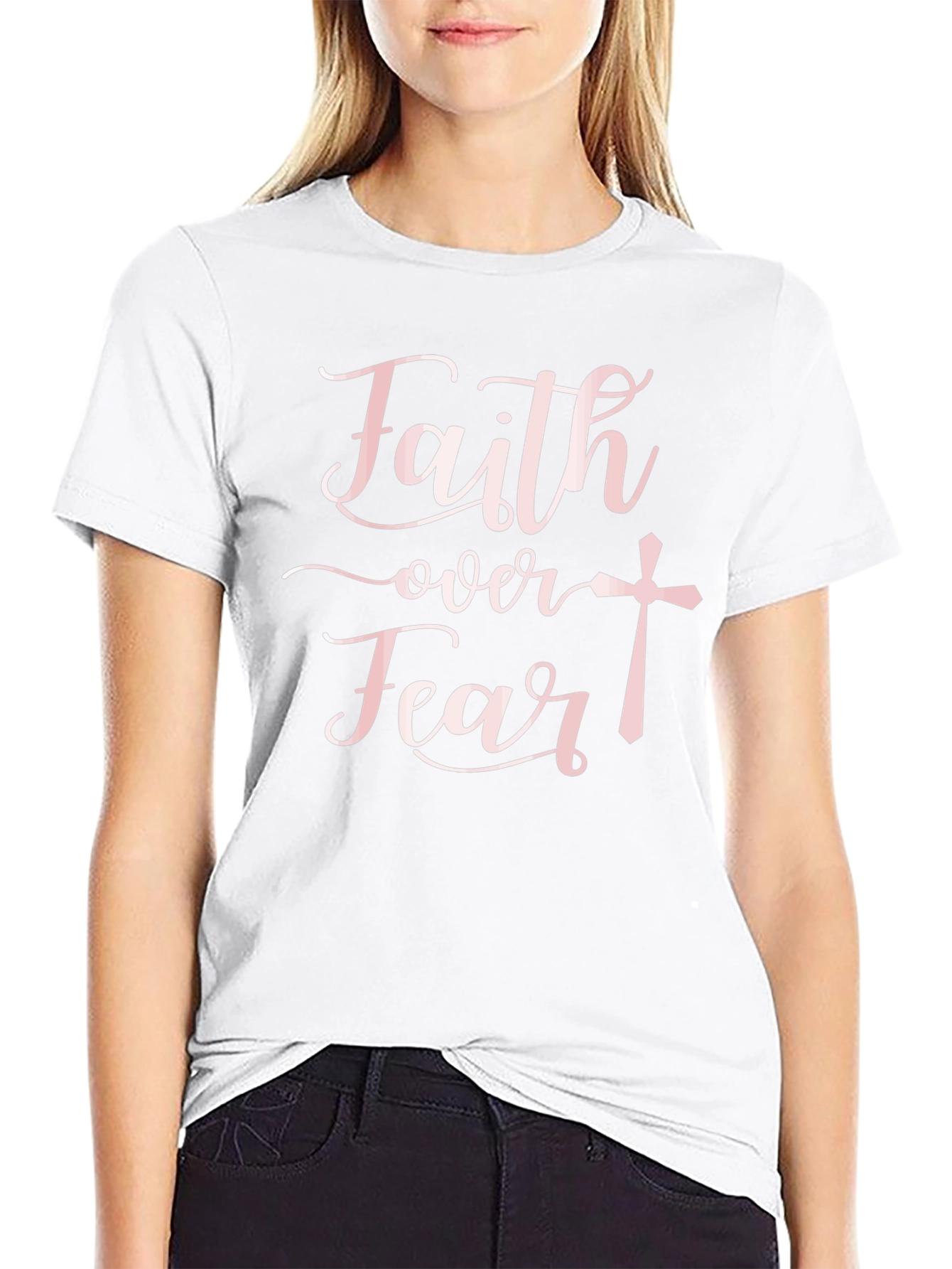 Faith Over Fear Black T-Shirt