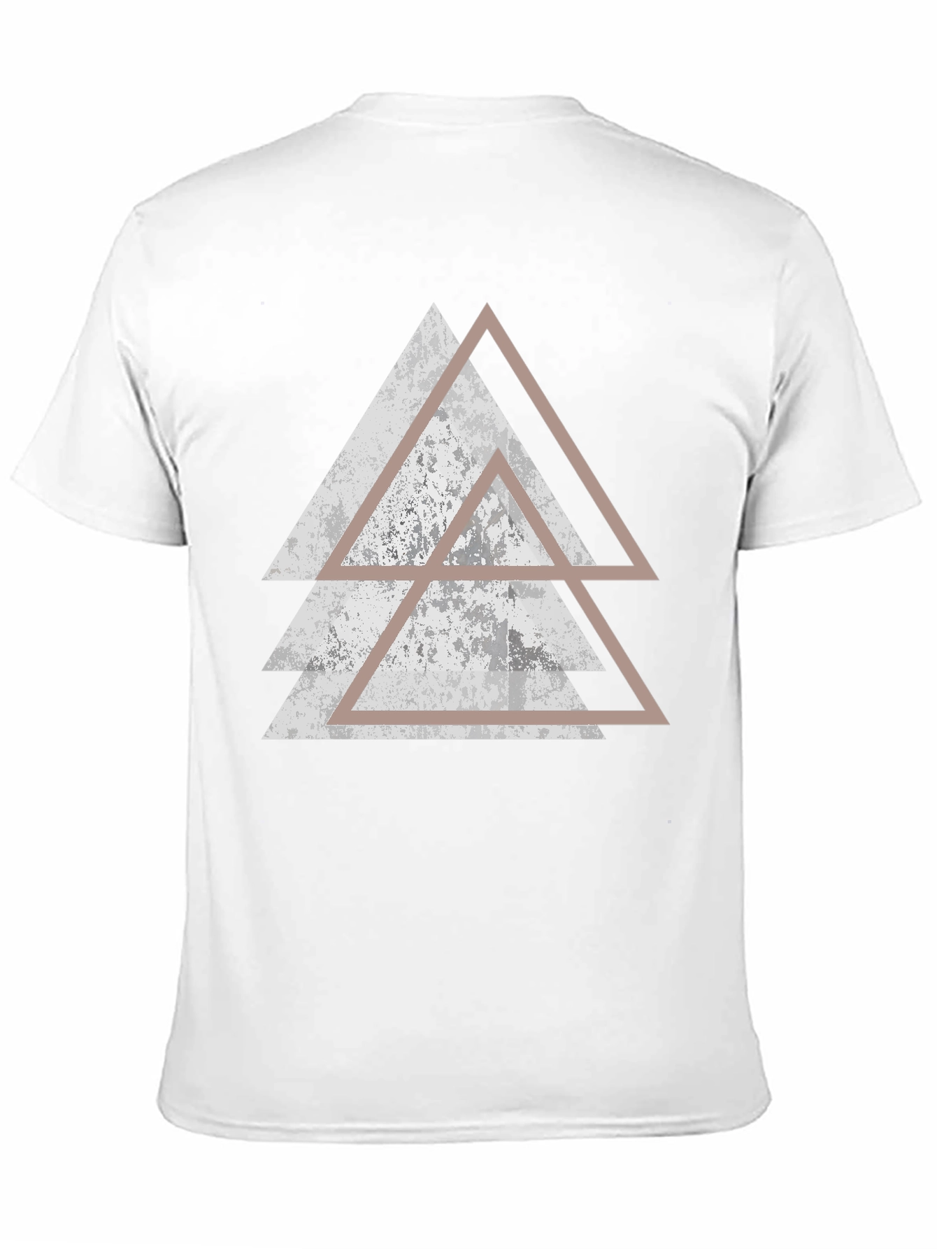Geometric Triangle Graphic Black T-Shirt