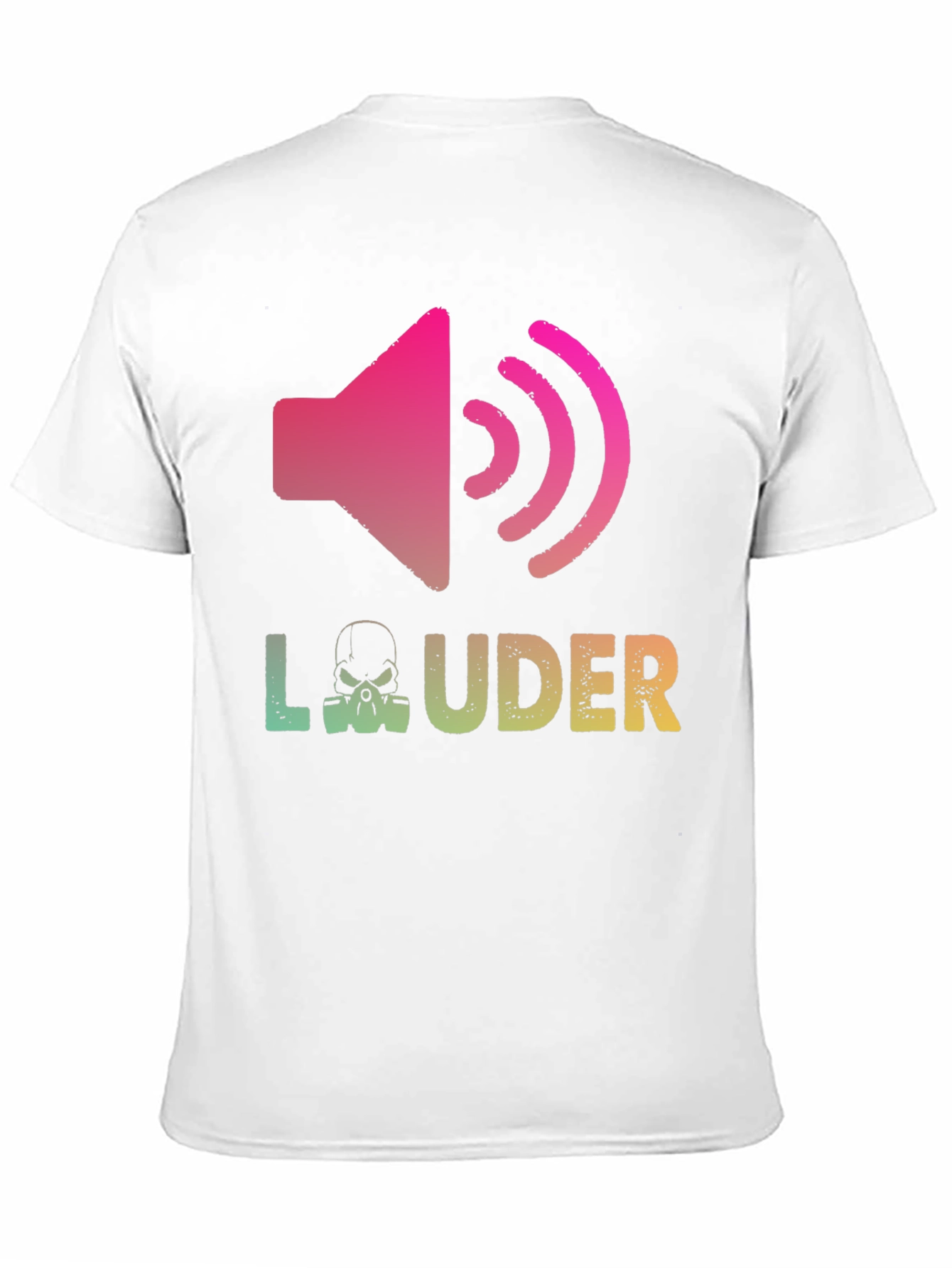 Louder Graphic Tee - Skull Sound Wave Design