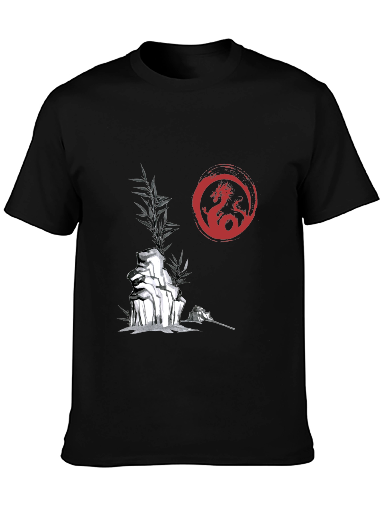 Dragon Circle Graphic Print Tee