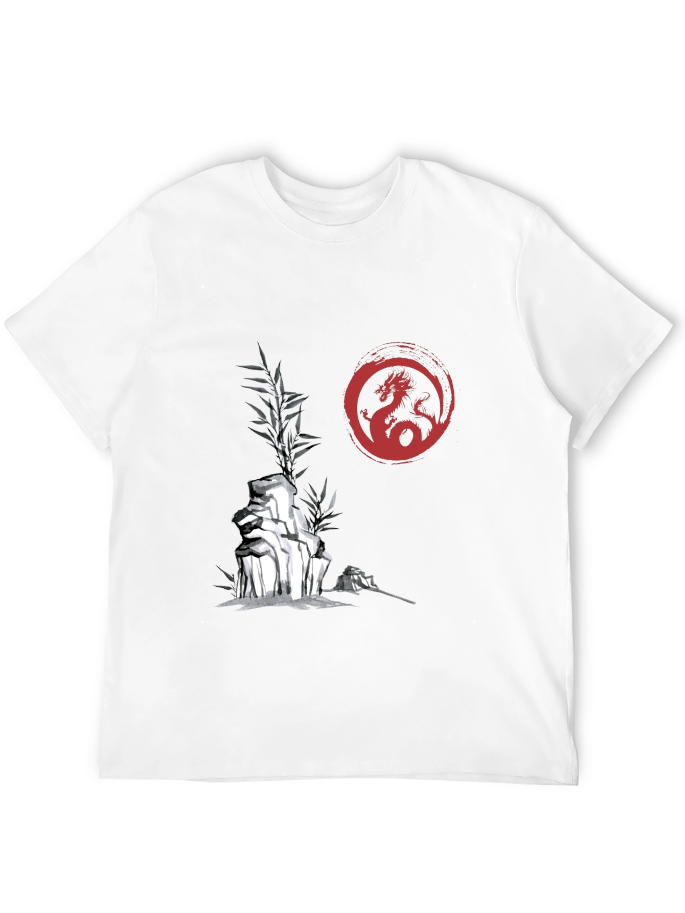 Dragon Circle Graphic Print Tee