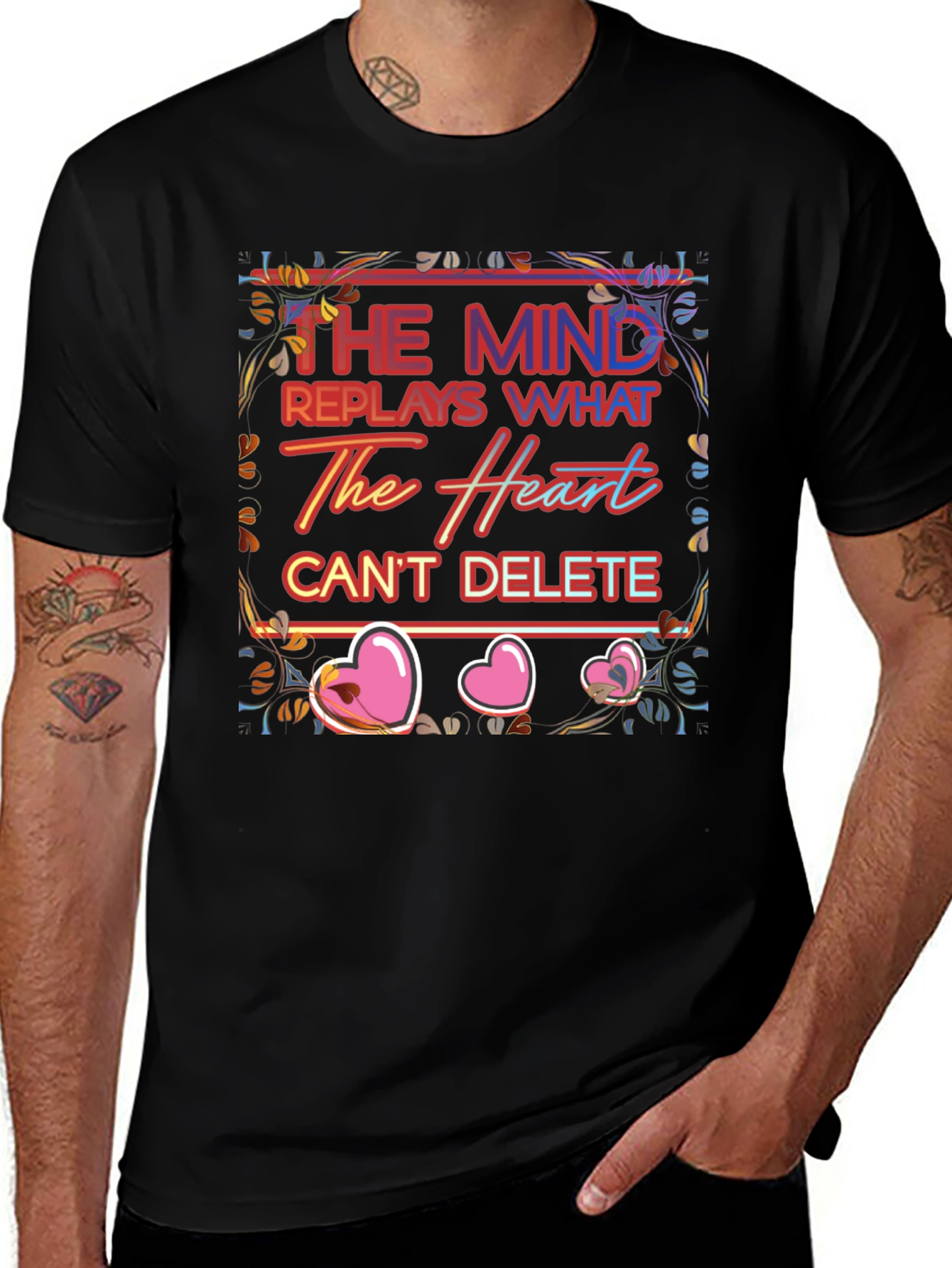 Mind & Heart Graphic Tee - Emotional Expression Shirt