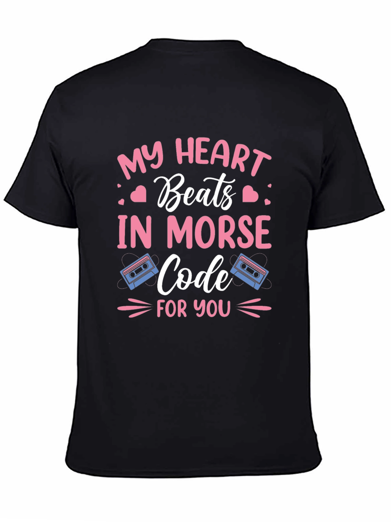 My Heart Beats In Morse Code Graphic Tee