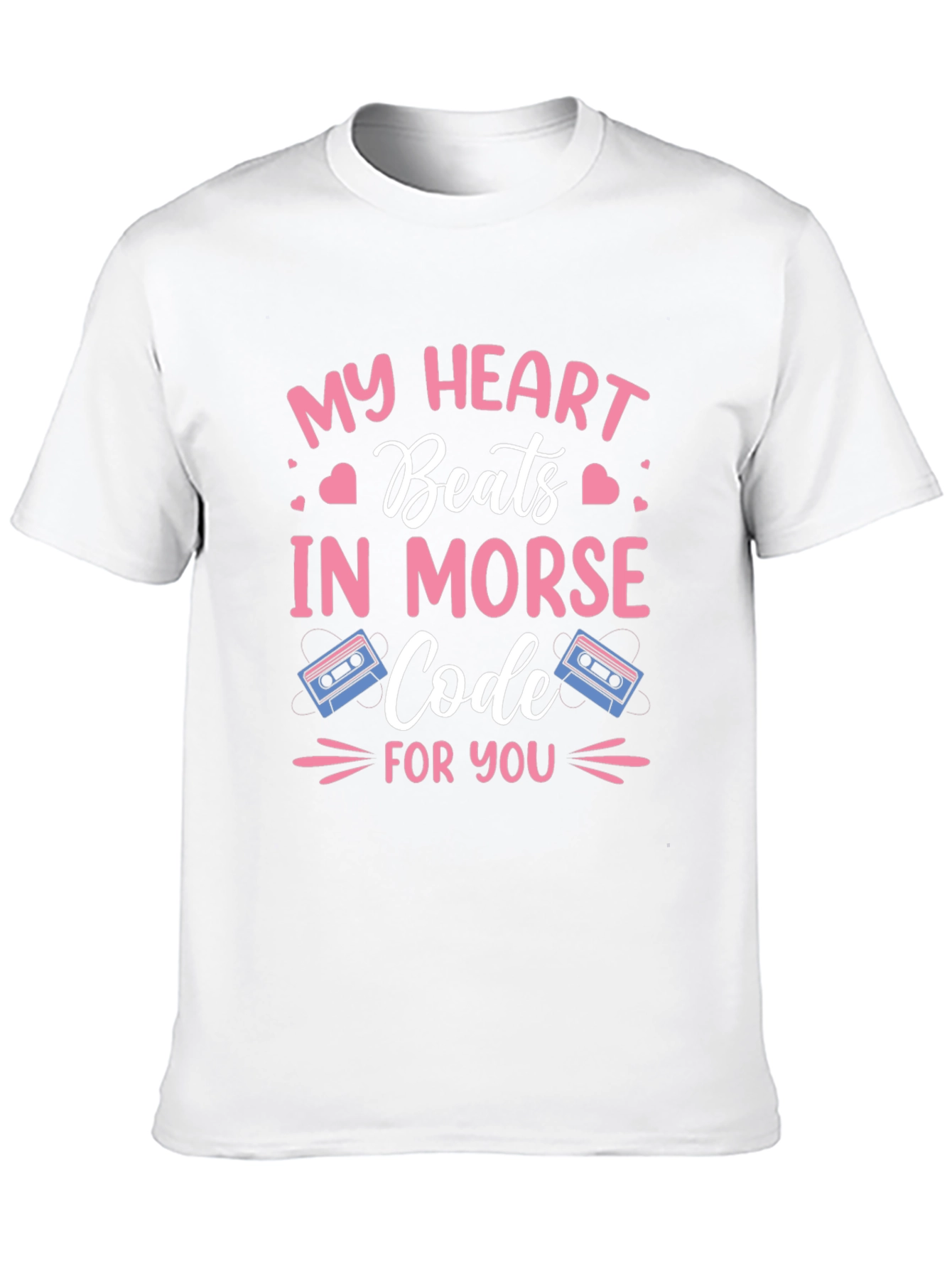 My Heart Beats In Morse Code Graphic Tee