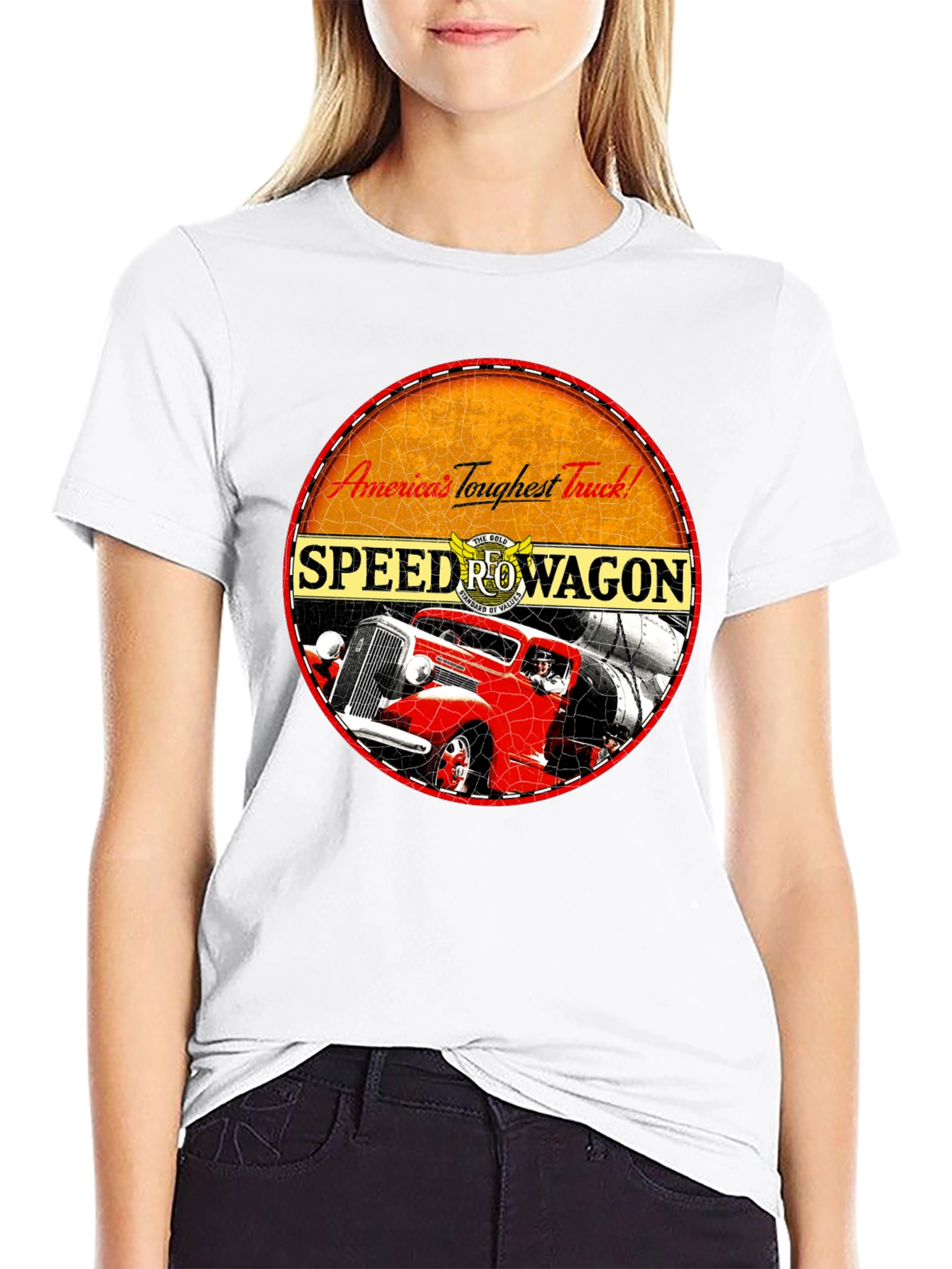Speed Rowagon Retro Truck Graphic T-Shirt