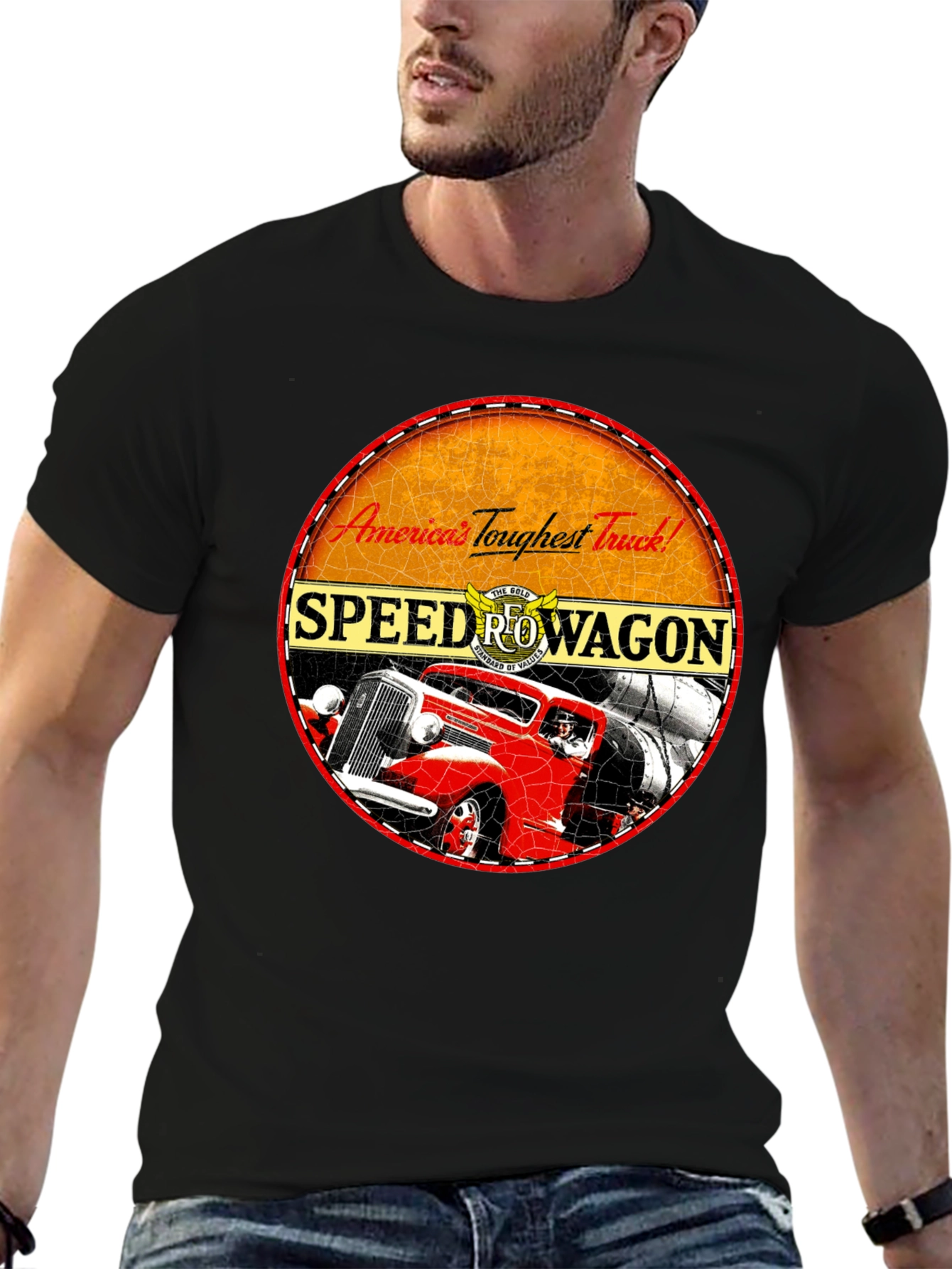 Speed Rowagon Retro Truck Graphic T-Shirt