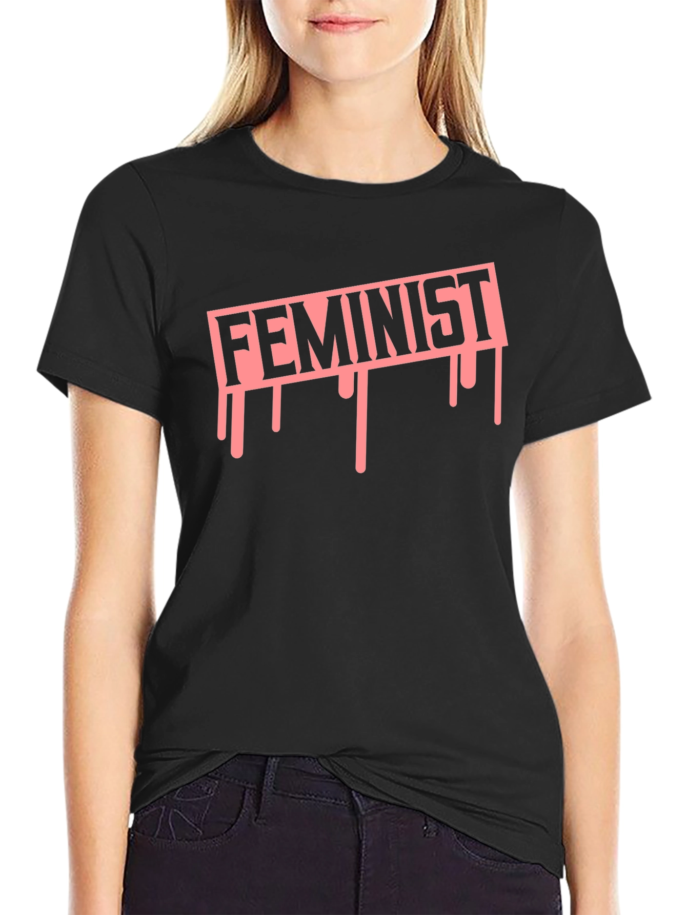 Feminist Drip Graphic Tee - Empowering Statement T-Shirt