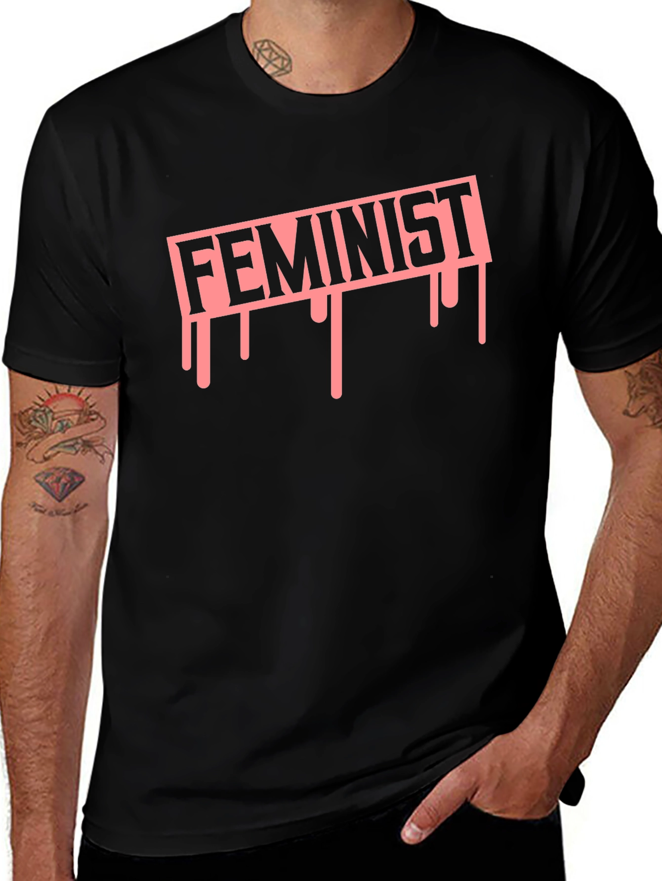 Feminist Drip Graphic Tee - Empowering Statement T-Shirt