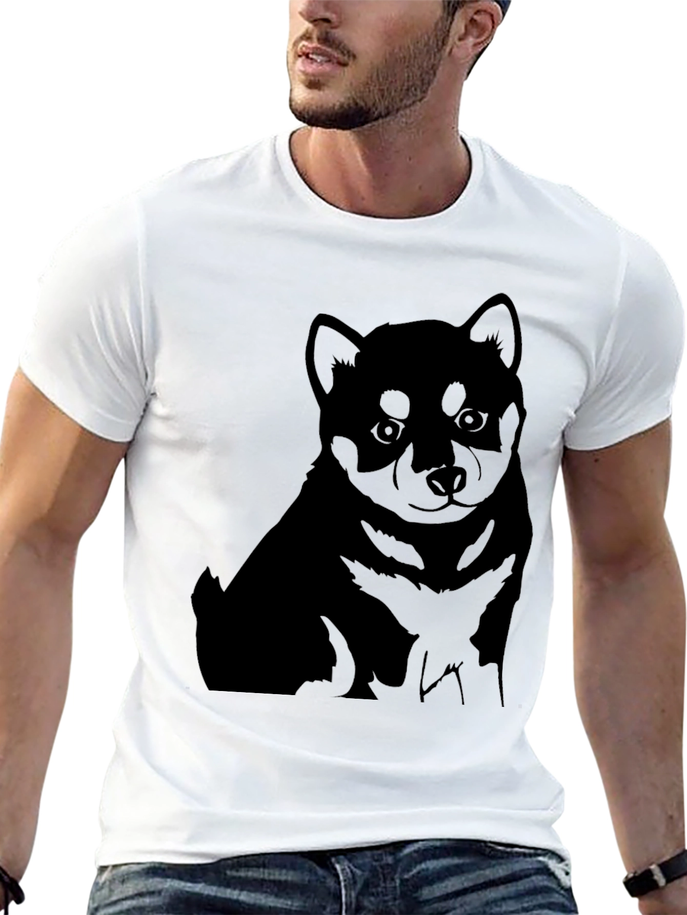 Black Shiba Inu Graphic Tee