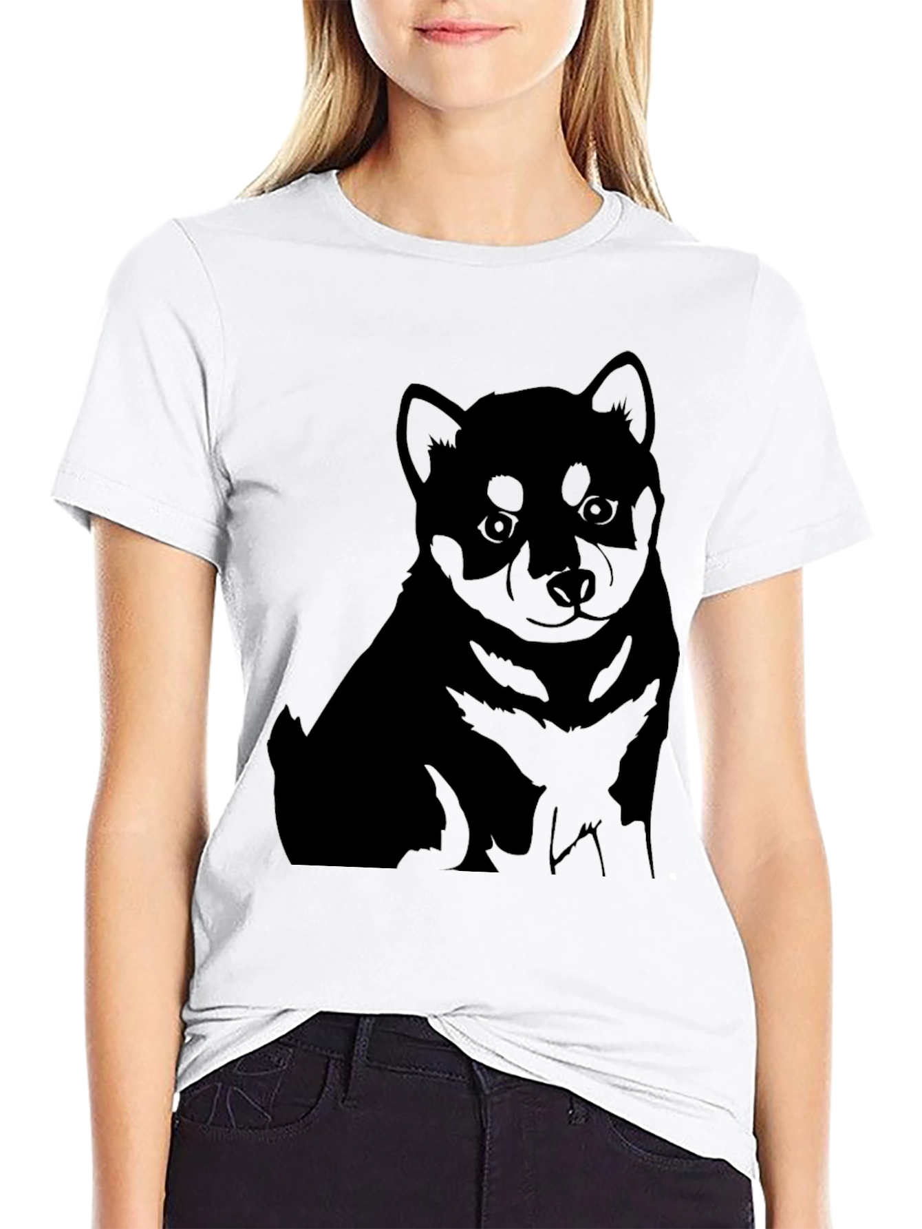 Black Shiba Inu Graphic Tee
