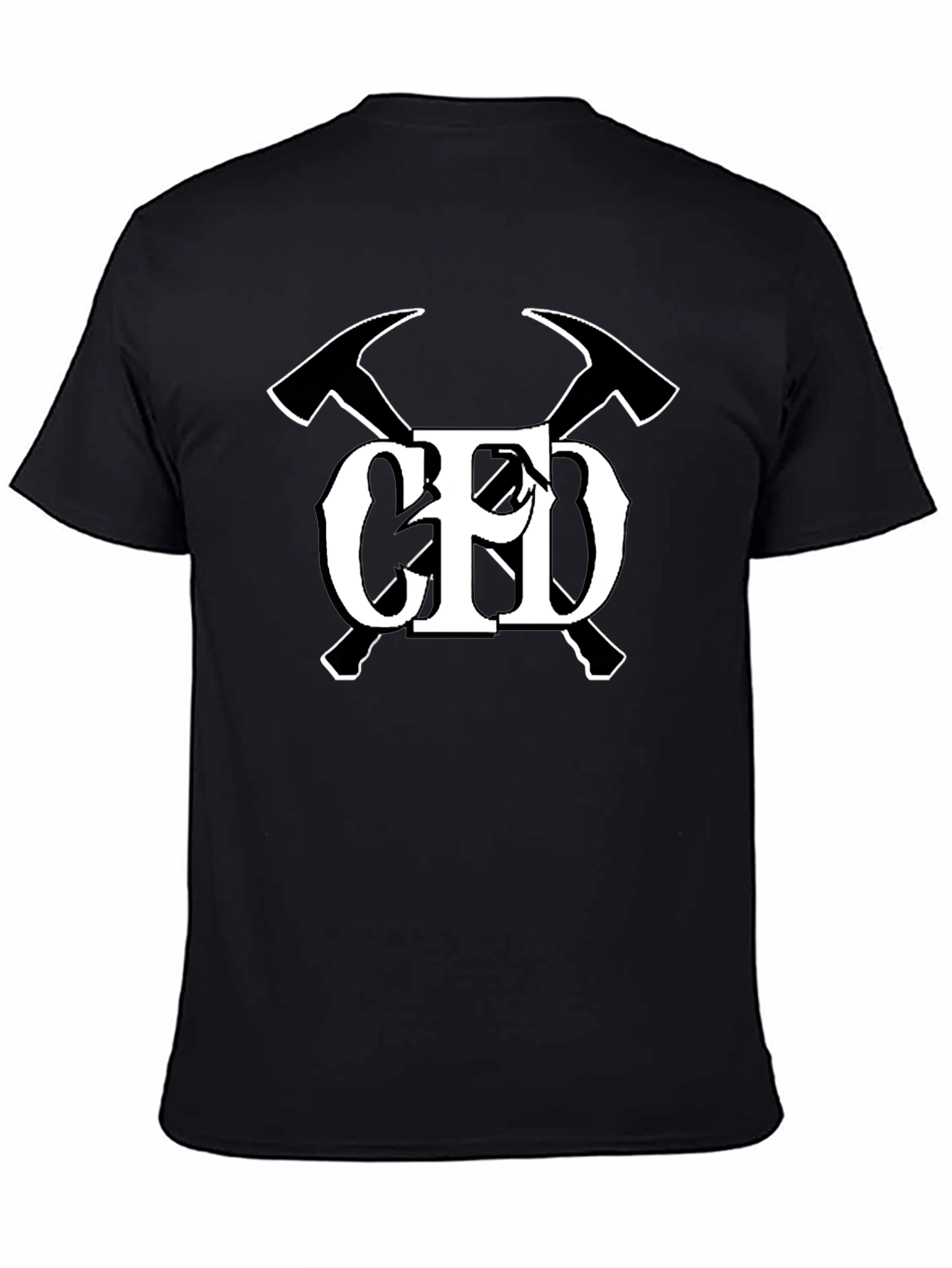 CFD Firefighter Axe Tee - Black Cotton Comfort