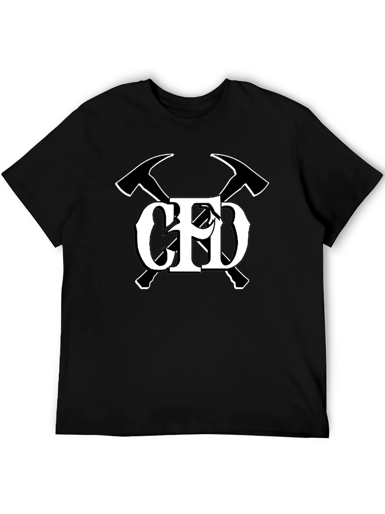 CFD Firefighter Axe Tee - Black Cotton Comfort
