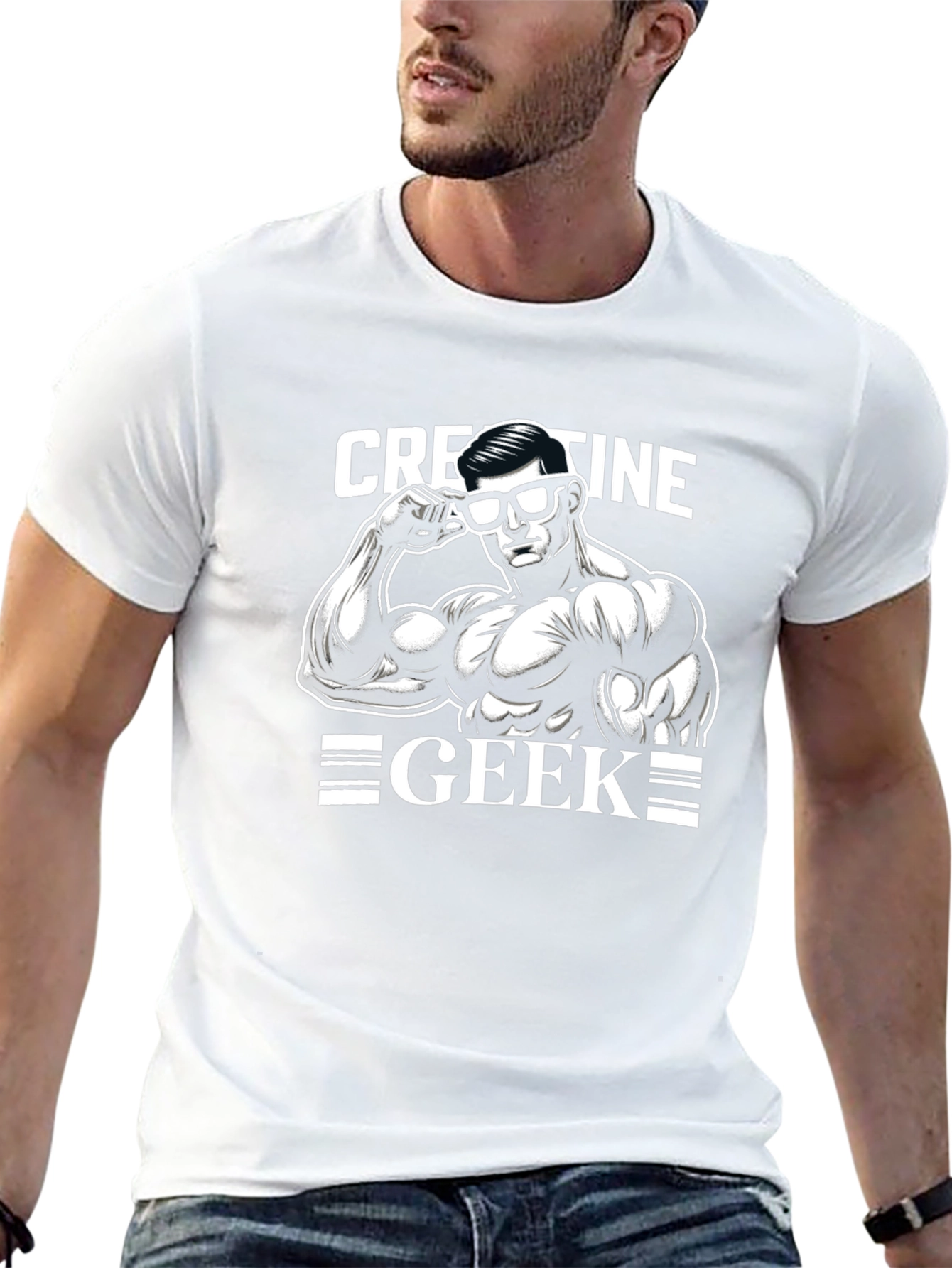 Creatine Geek Black T-Shirt - Bodybuilding Graphic Tee