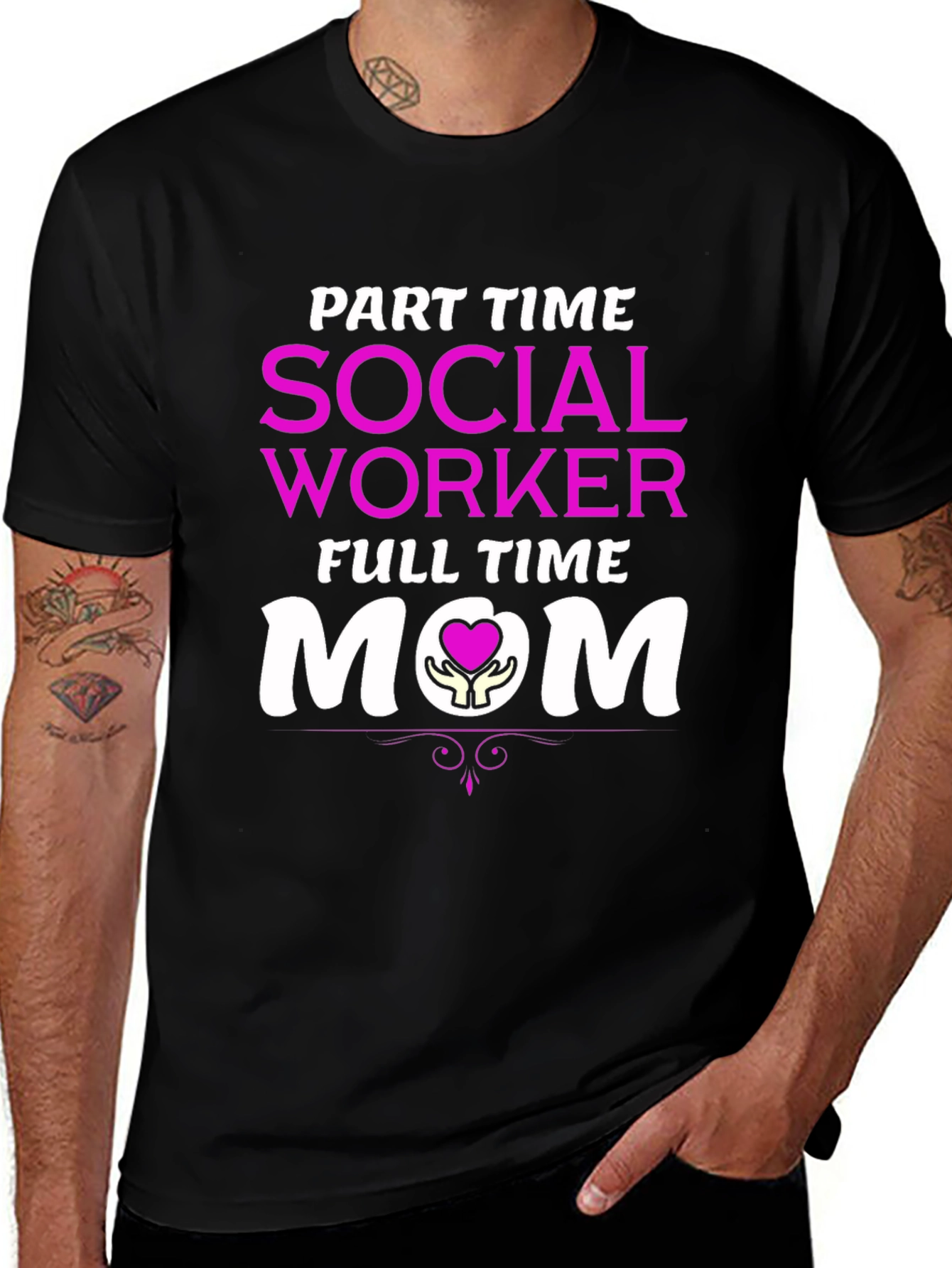 Part Time Social Worker Full Time Mom T-Shirt