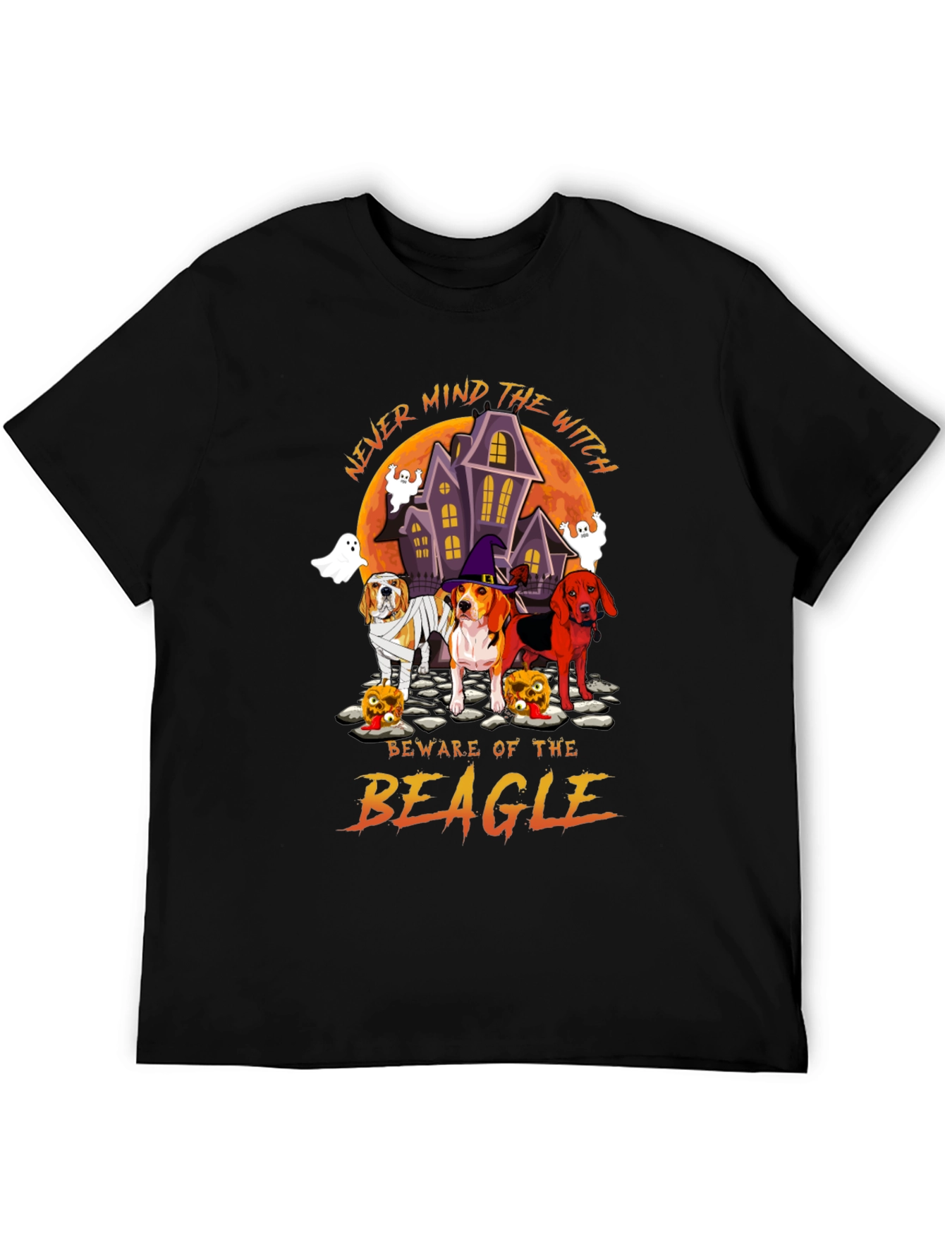 Halloween Beagle T-Shirt - Witch Design