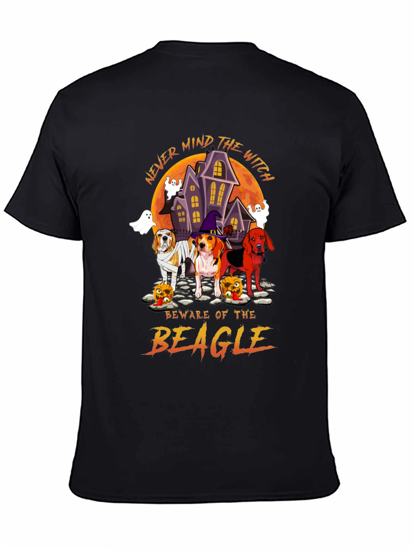 Halloween Beagle T-Shirt - Witch Design