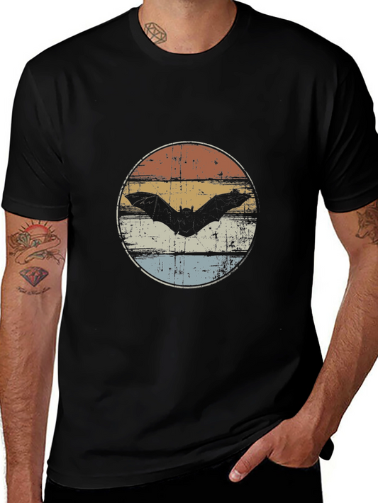 Retro Bat Graphic Tee - Vintage Style