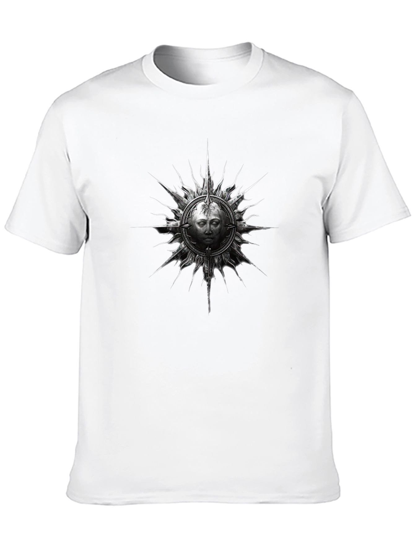 Sun Face Graphic Black T-Shirt