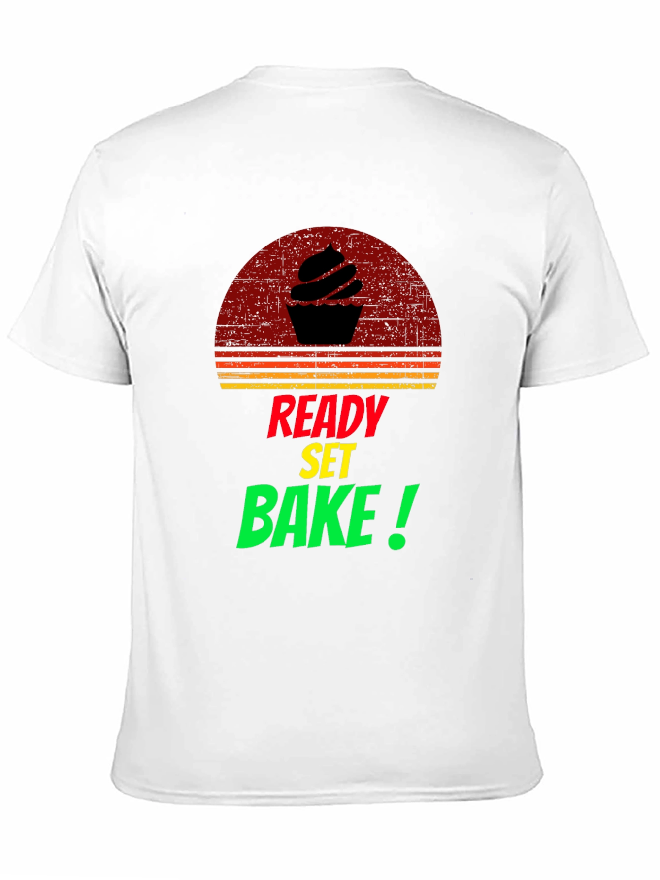 Ready Set Bake T-Shirt - Retro Cupcake Design