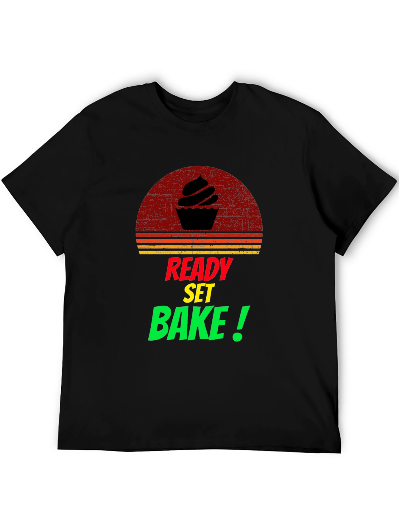 Ready Set Bake T-Shirt - Retro Cupcake Design