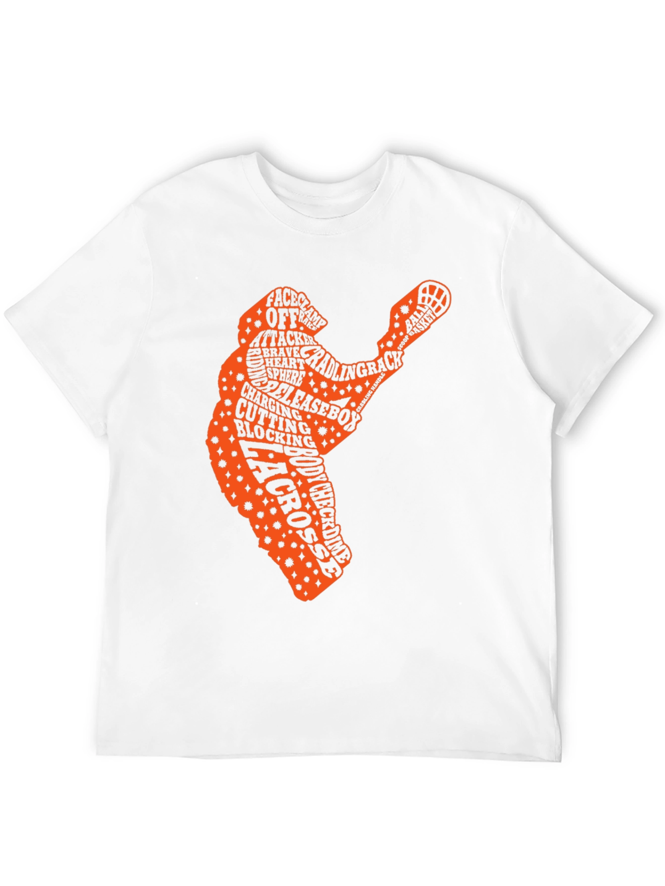 Lacrosse Player Word Art T-Shirt
