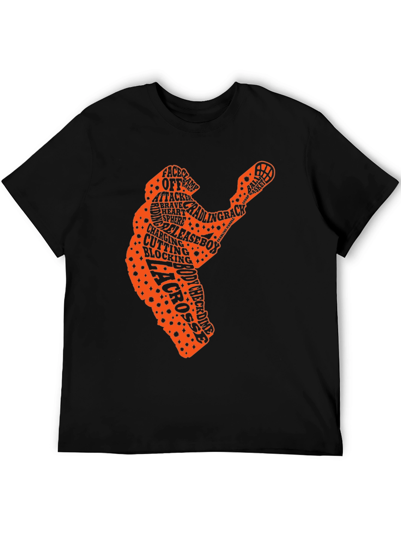 Lacrosse Player Word Art T-Shirt