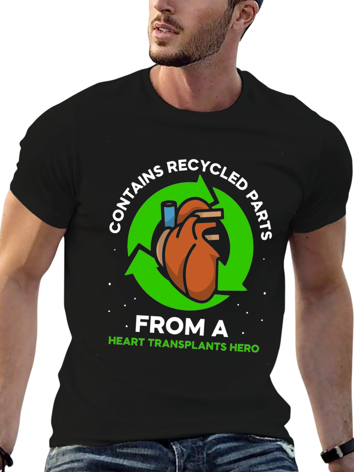 Recycled Heart Parts T-Shirt - Transplant Hero Tee