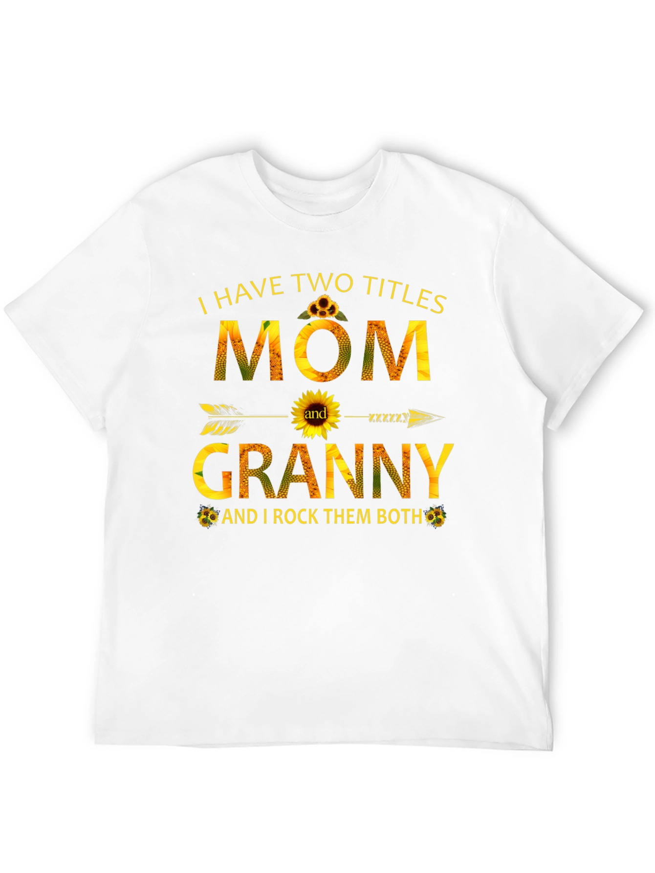 Mom and Granny Sunflower Graphic T-Shirt