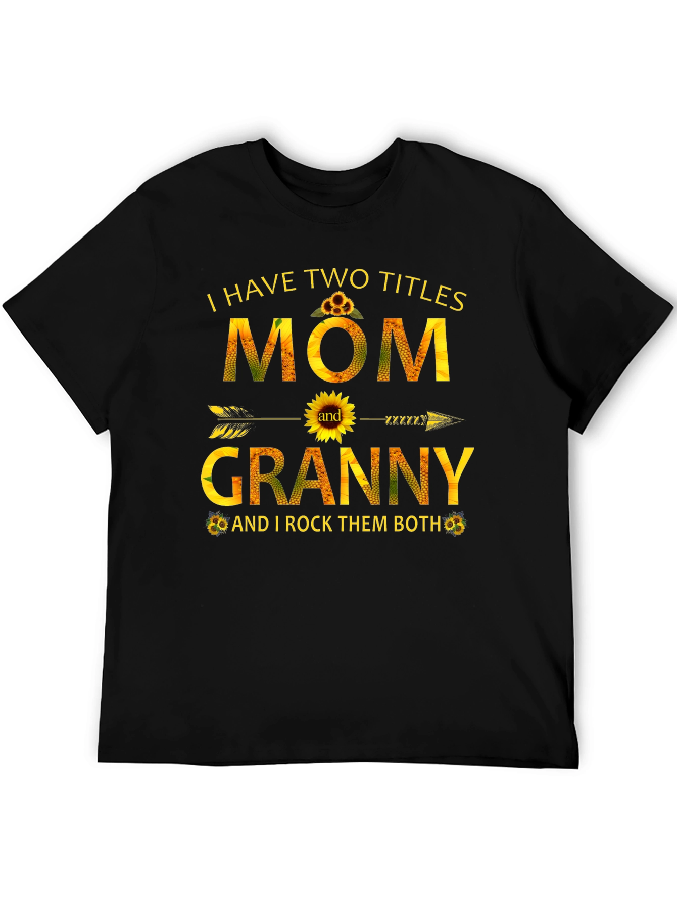 Mom and Granny Sunflower Graphic T-Shirt