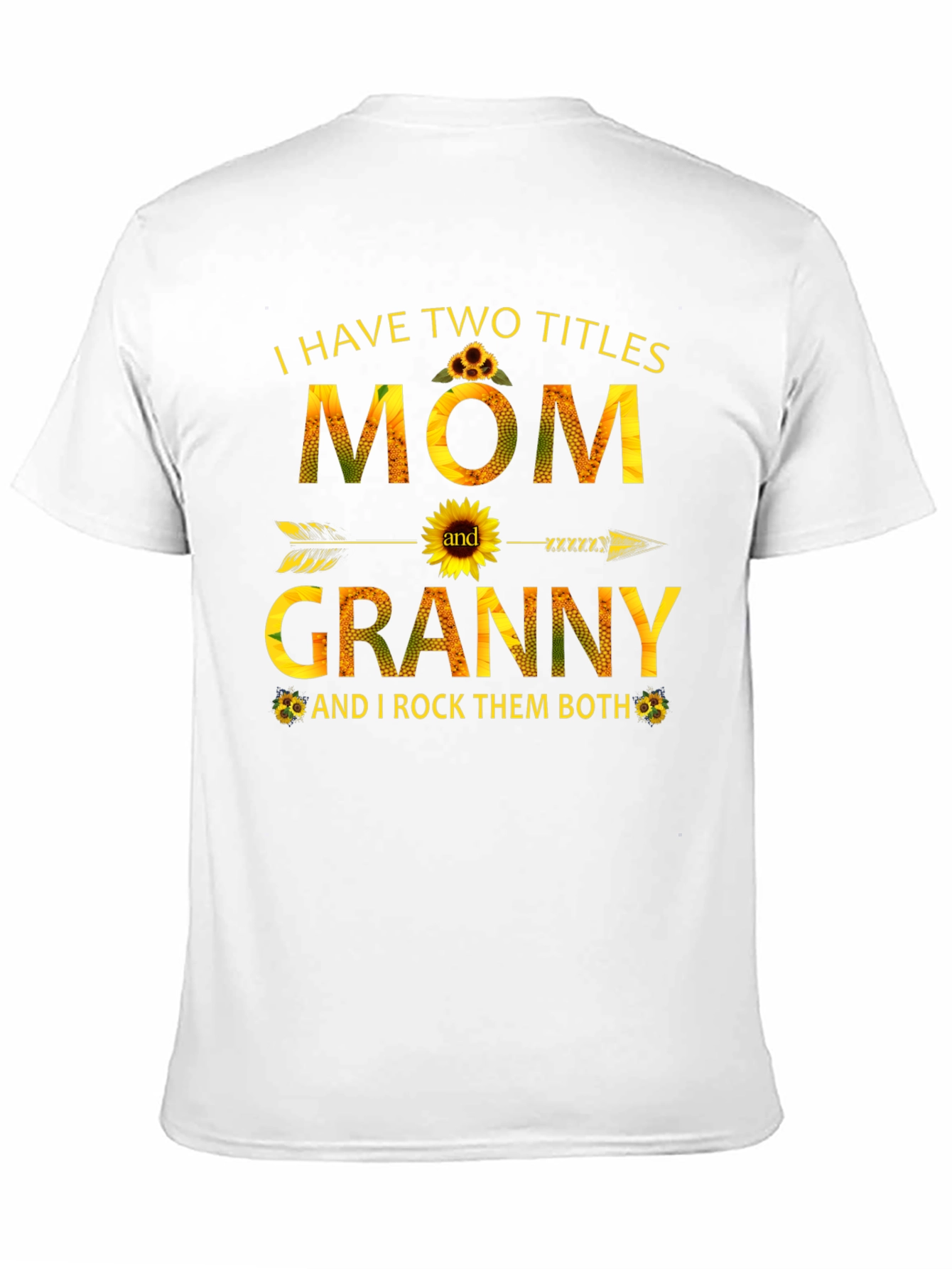 Mom and Granny Sunflower Graphic T-Shirt