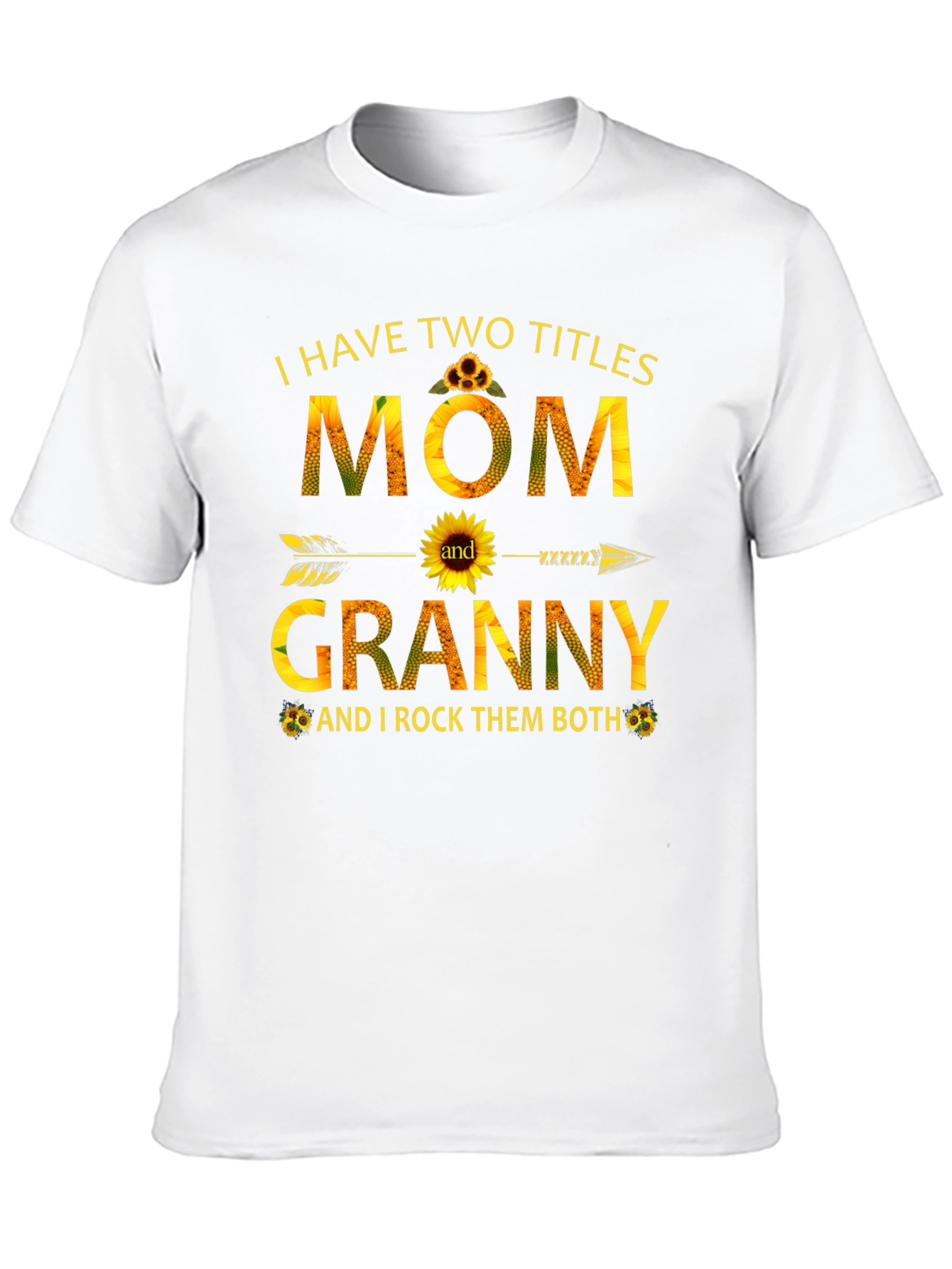 Mom and Granny Sunflower Graphic T-Shirt