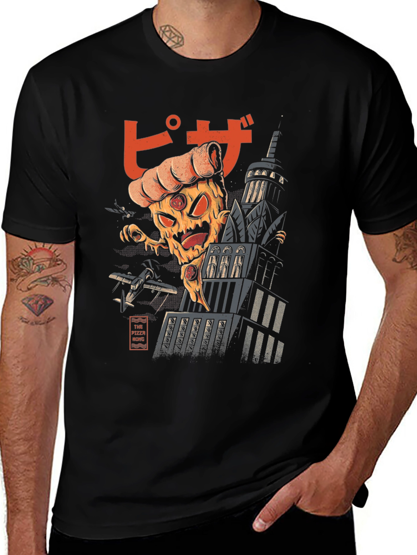 Pizza Monster Graphic T-Shirt