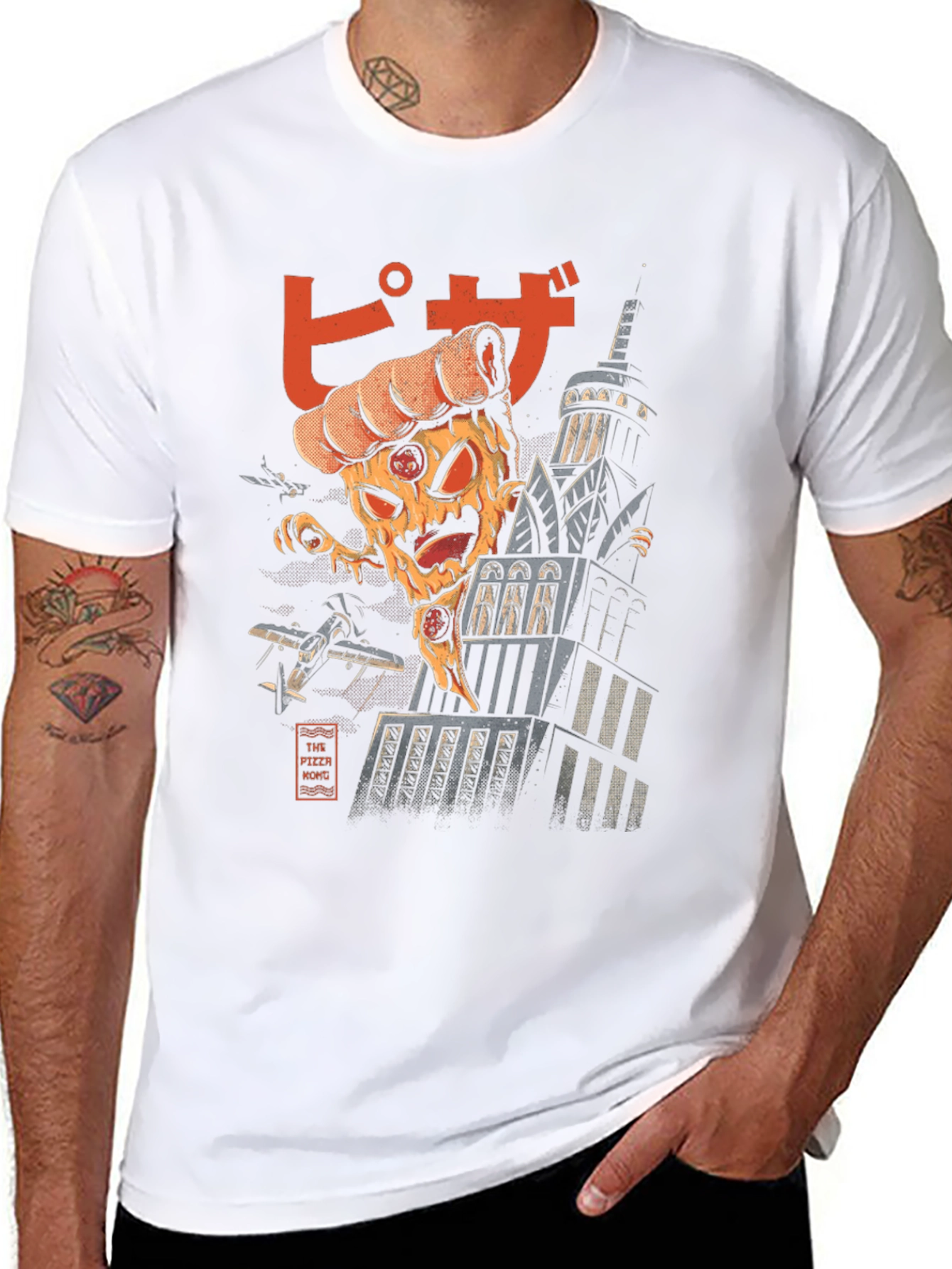 Pizza Monster Graphic T-Shirt