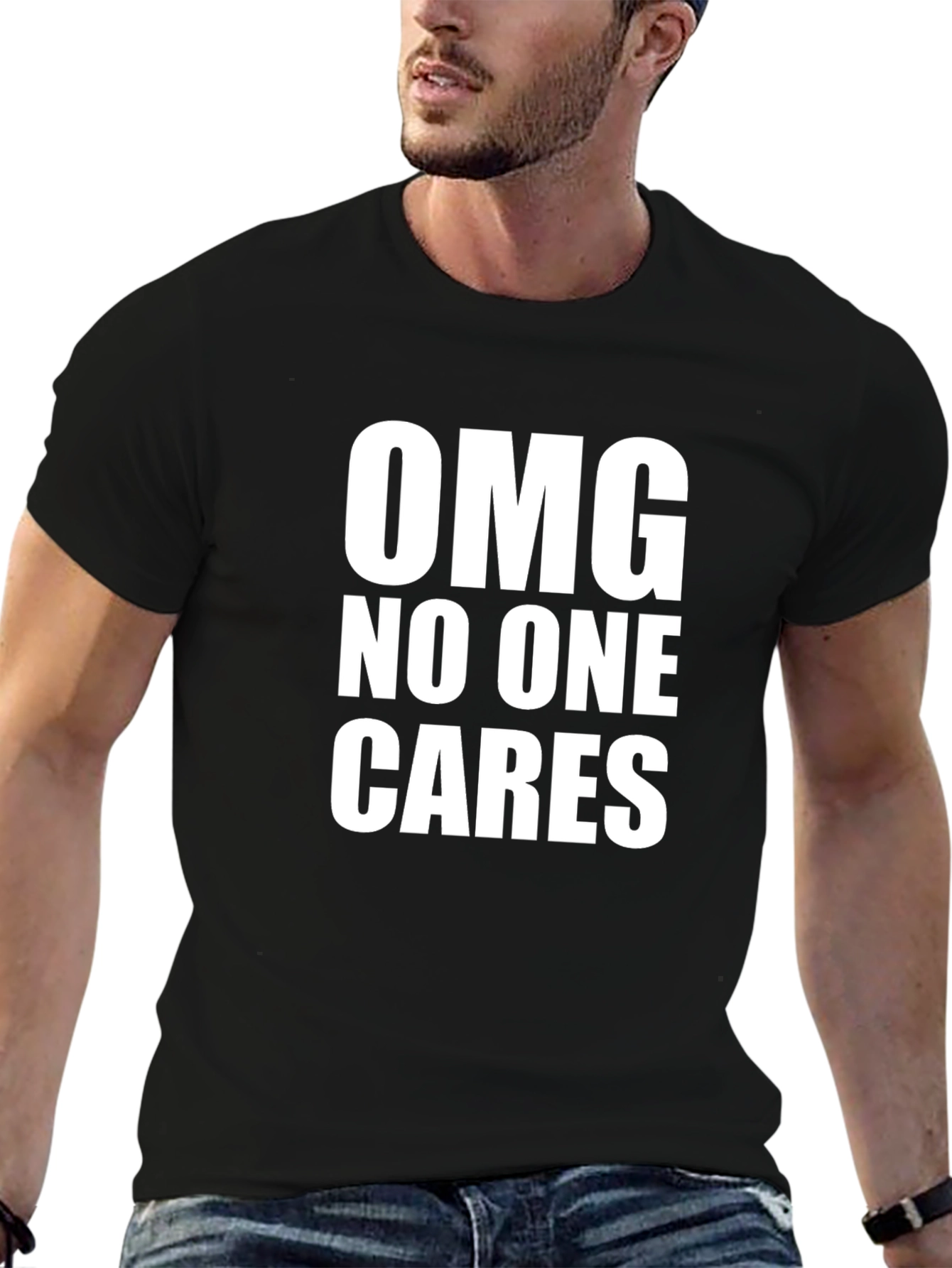 OMG No One Cares Graphic T-Shirt