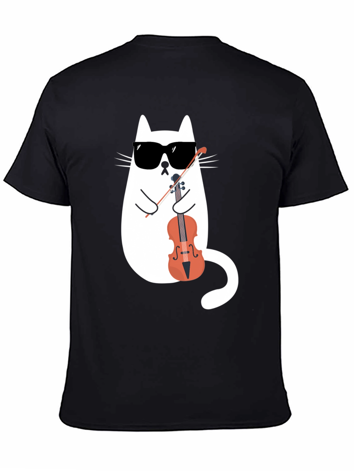 Cool Cat Musician T-Shirt - Novelty Design