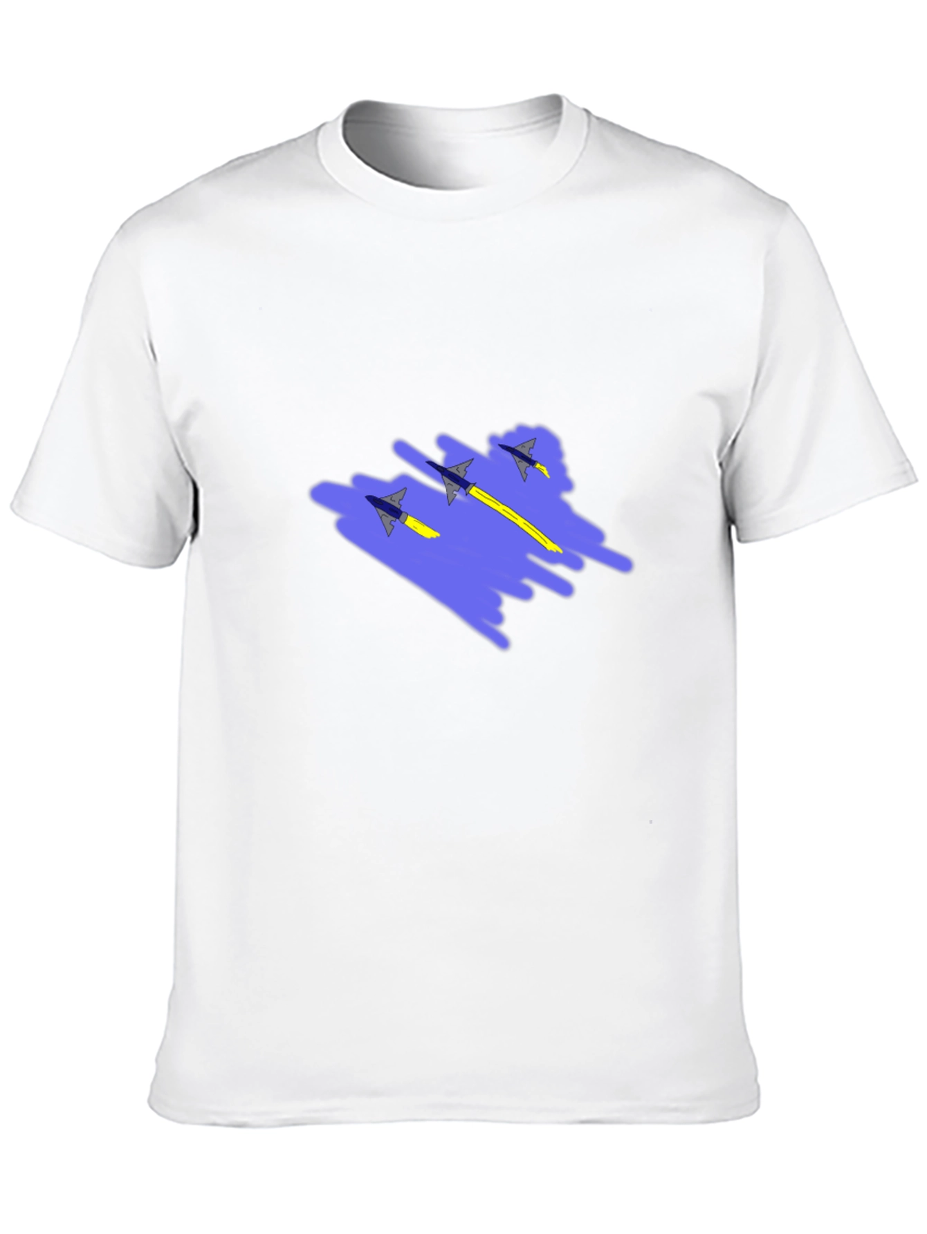 Jet Squadron Graphic Print Black T-Shirt