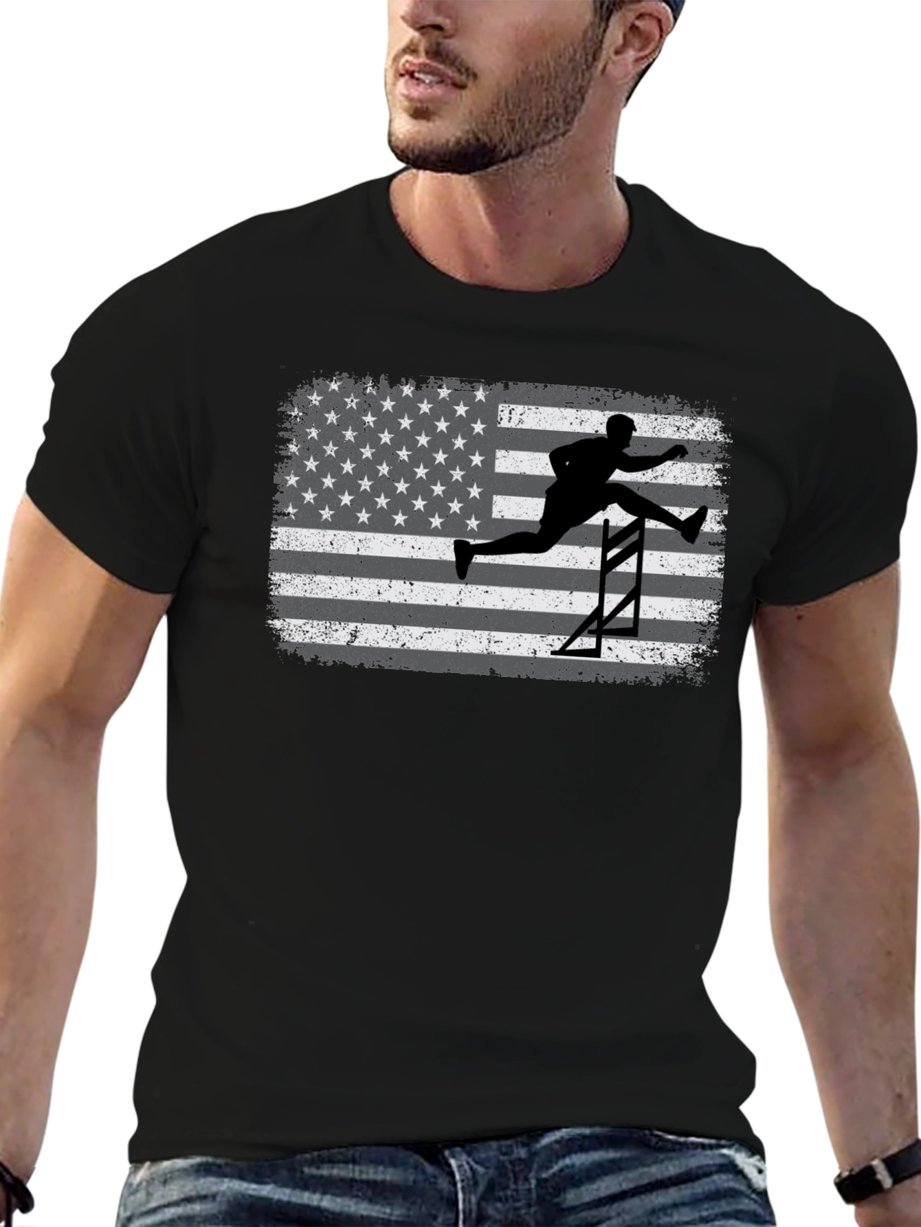USA Track and Field Hurdler Graphic Tee